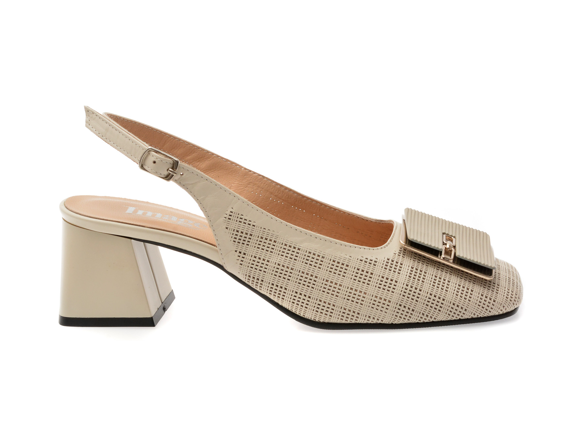 Pantofi IMAGE bej, 28802, din piele naturala