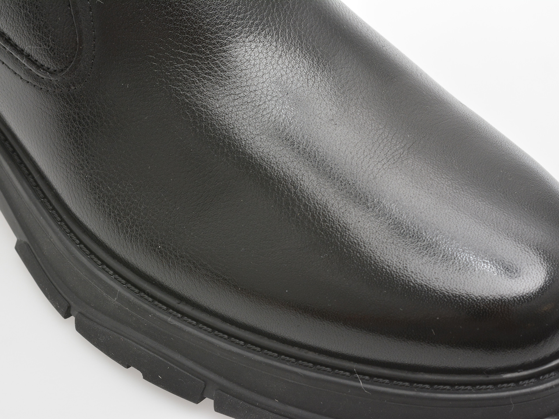 Ghete EPICA negre, 51915, din piele naturala