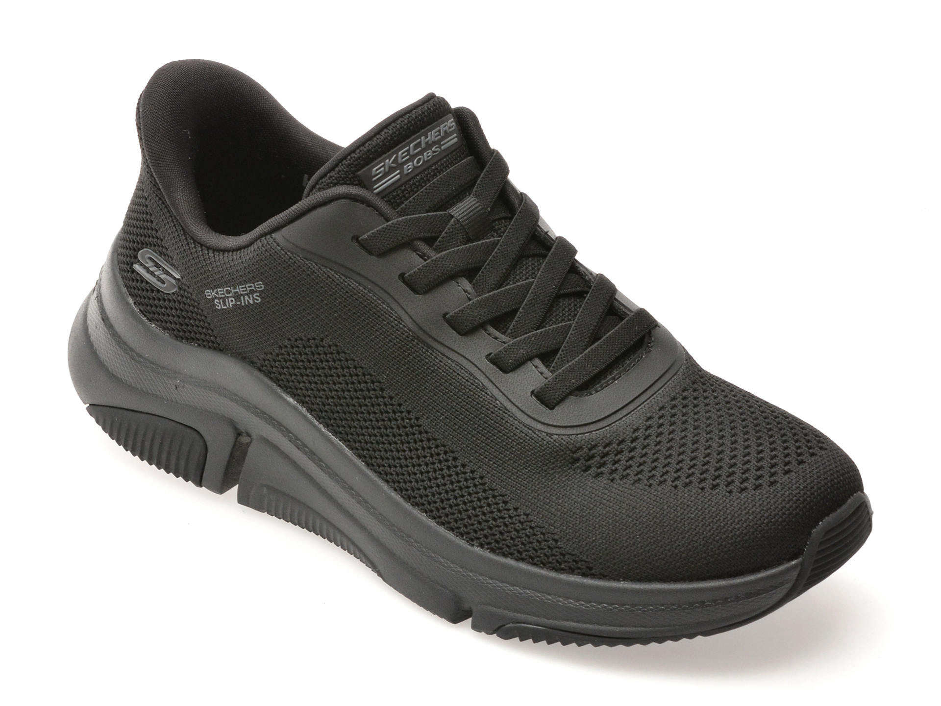 Pantofi sport SKECHERS negri, BOBS SPARROW FLEX, din material textil
