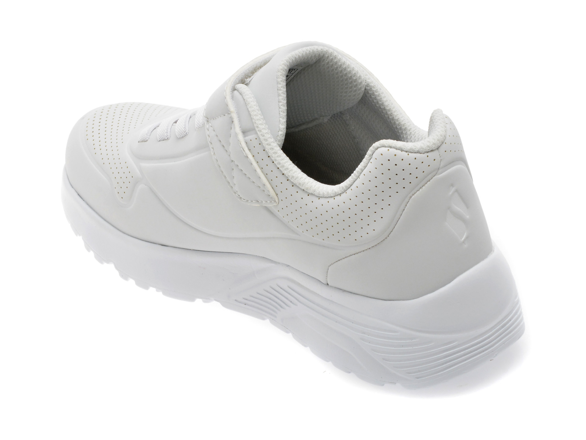 Pantofi sport SKECHERS albi, UNO LITE, din piele ecologica