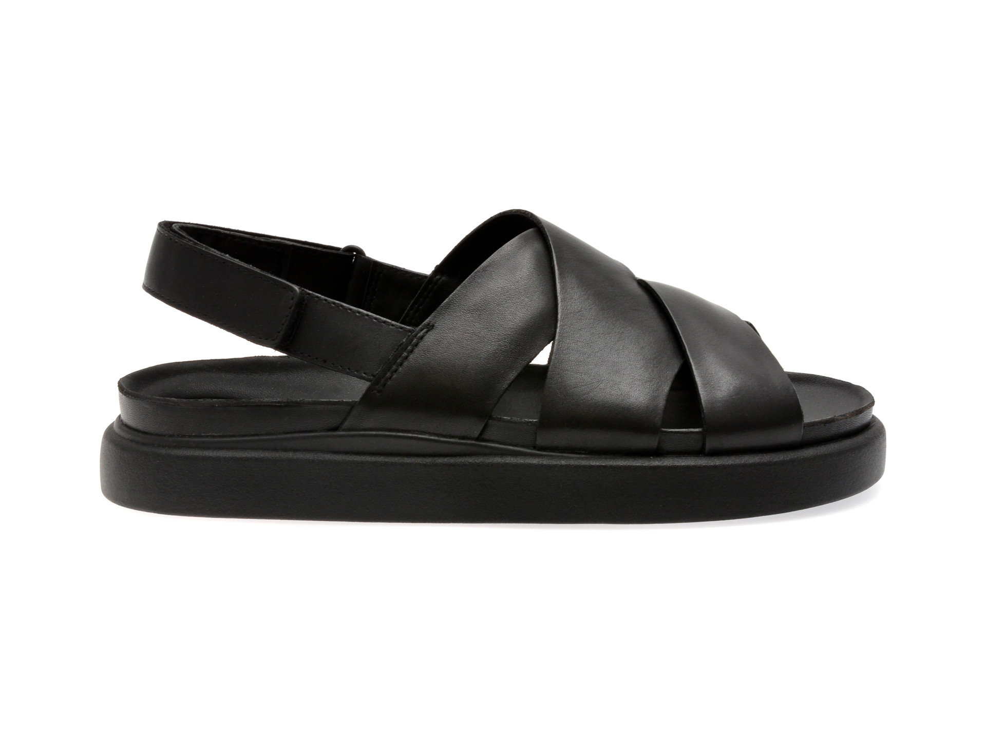 Sandale CLARKS negre, ARISTELLA SUN, din piele naturala