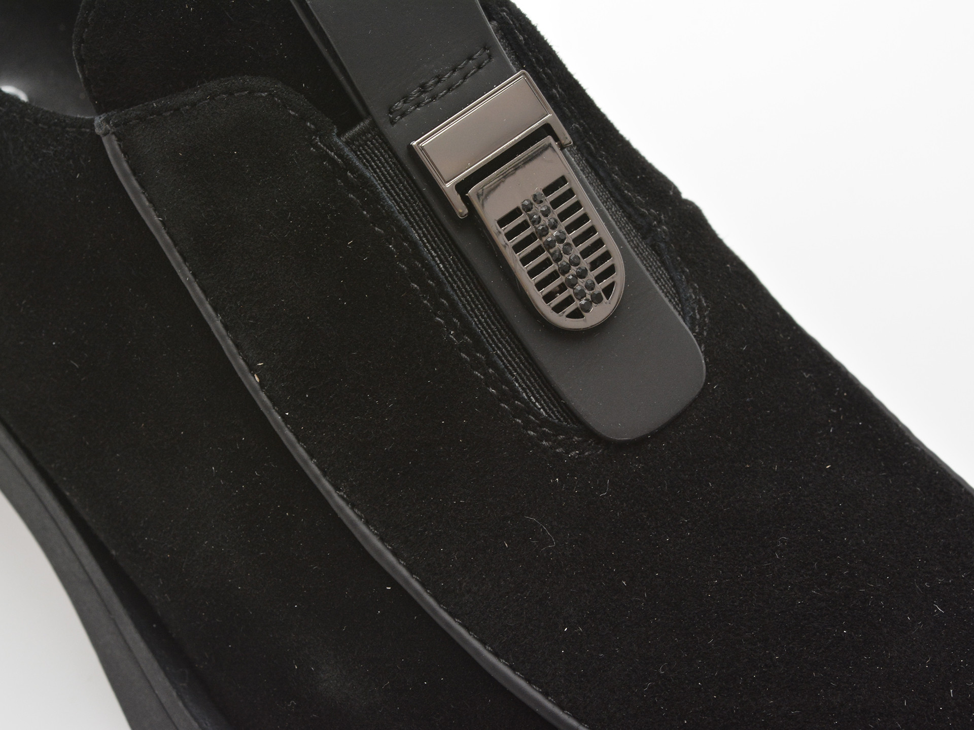 Pantofi EPICA negri, LD1139, din piele intoarsa