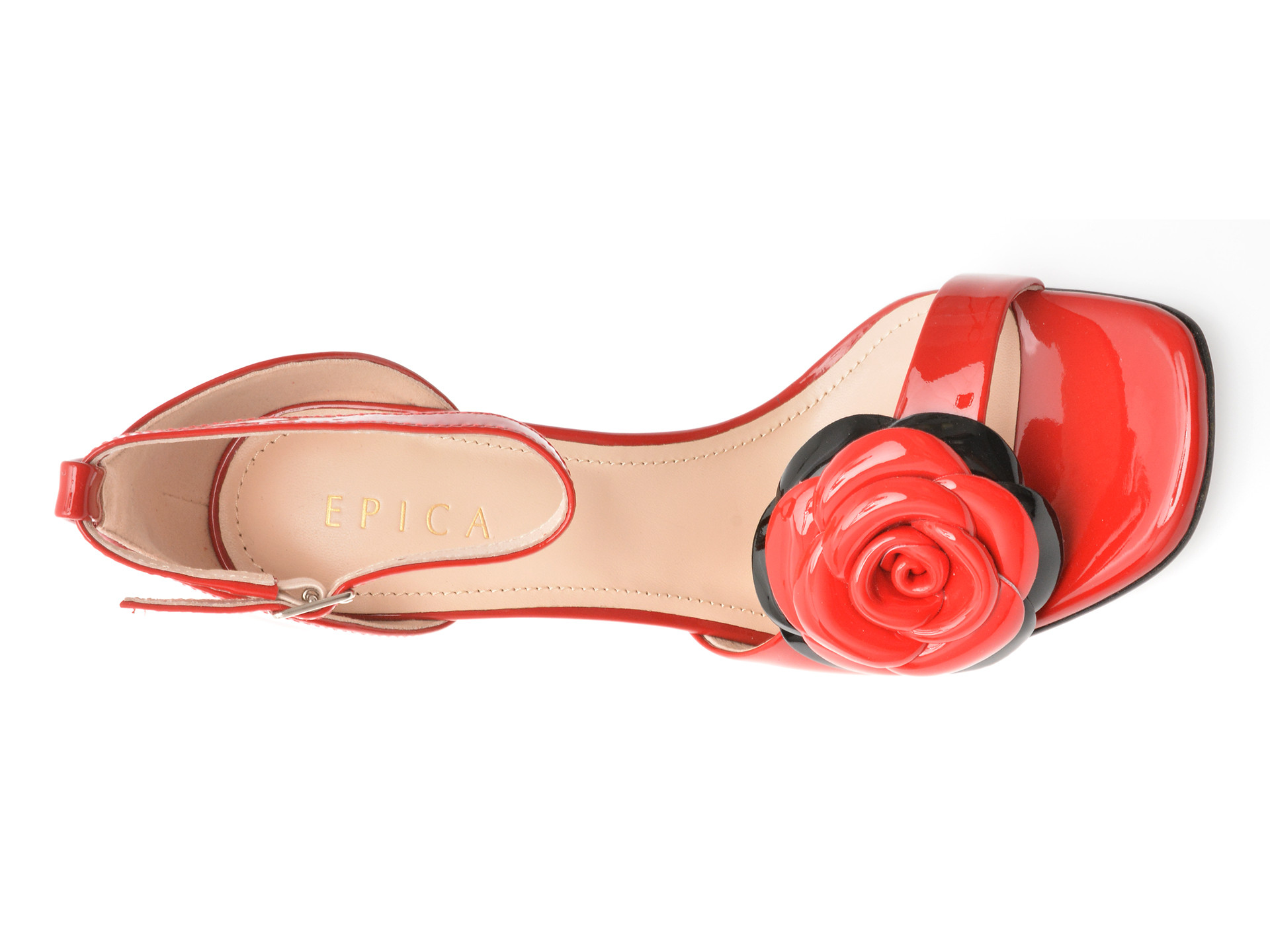 Sandale elegante EPICA rosii, 3L684M, din piele naturala
