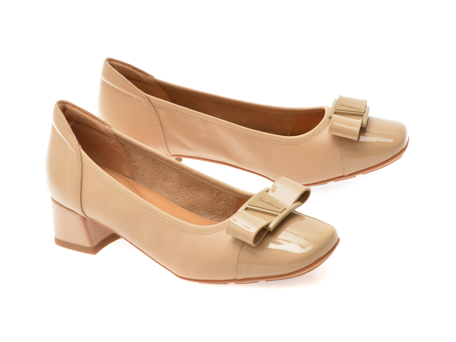 Balerini EPICA nude, 1D5570, din piele naturala