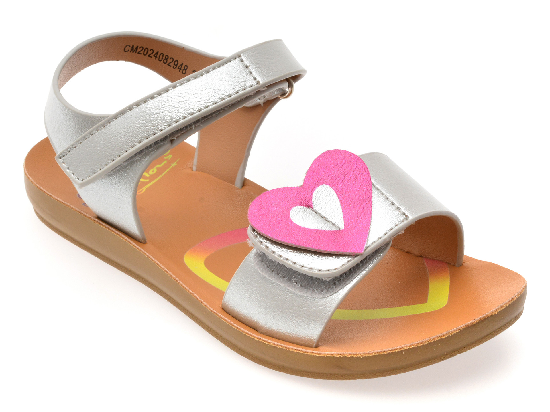 Sandale SELECTION KIDS argintii, 82948, din piele ecologica