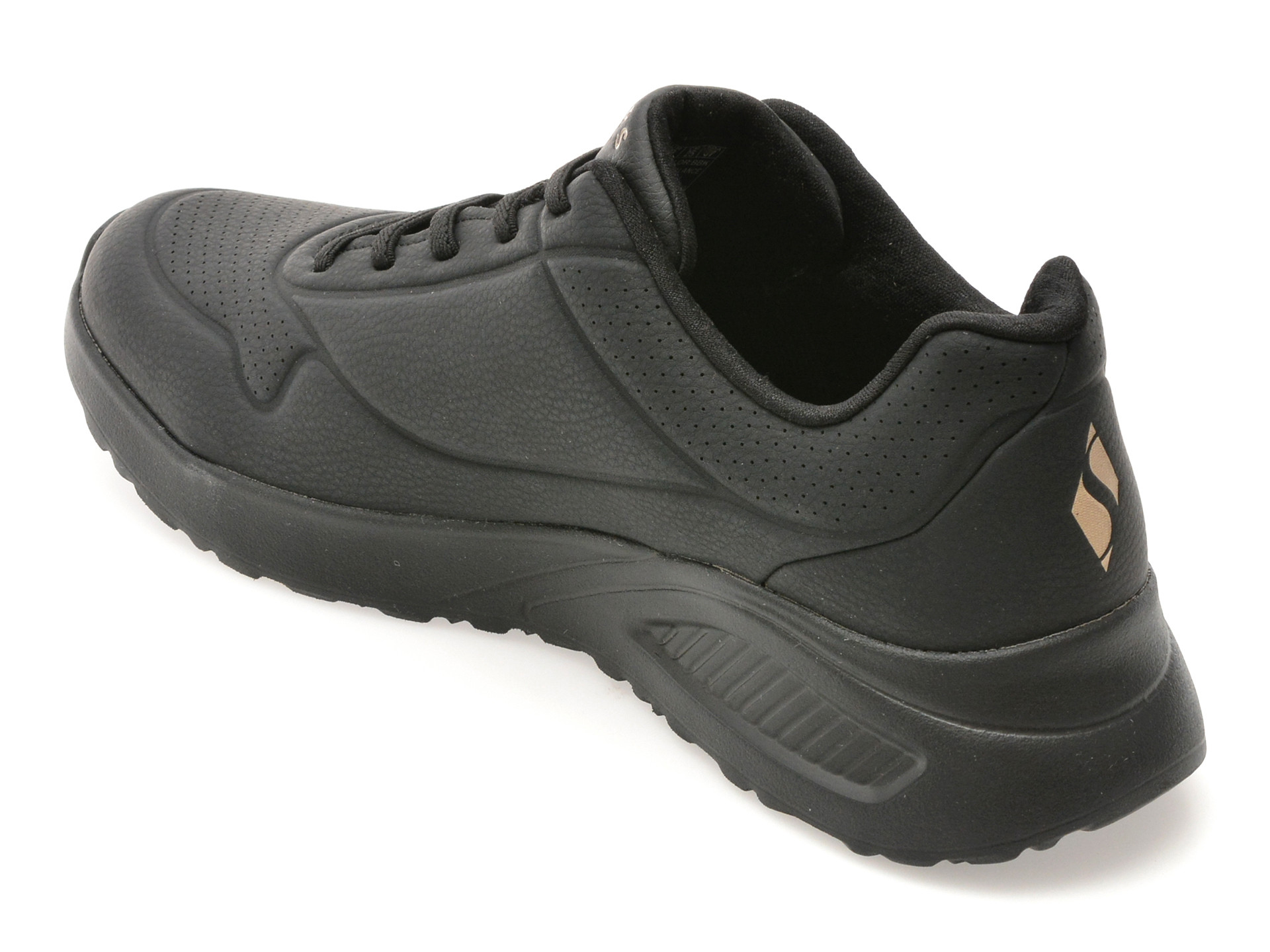 Pantofi sport SKECHERS negri, UNO LITE, din piele ecologica