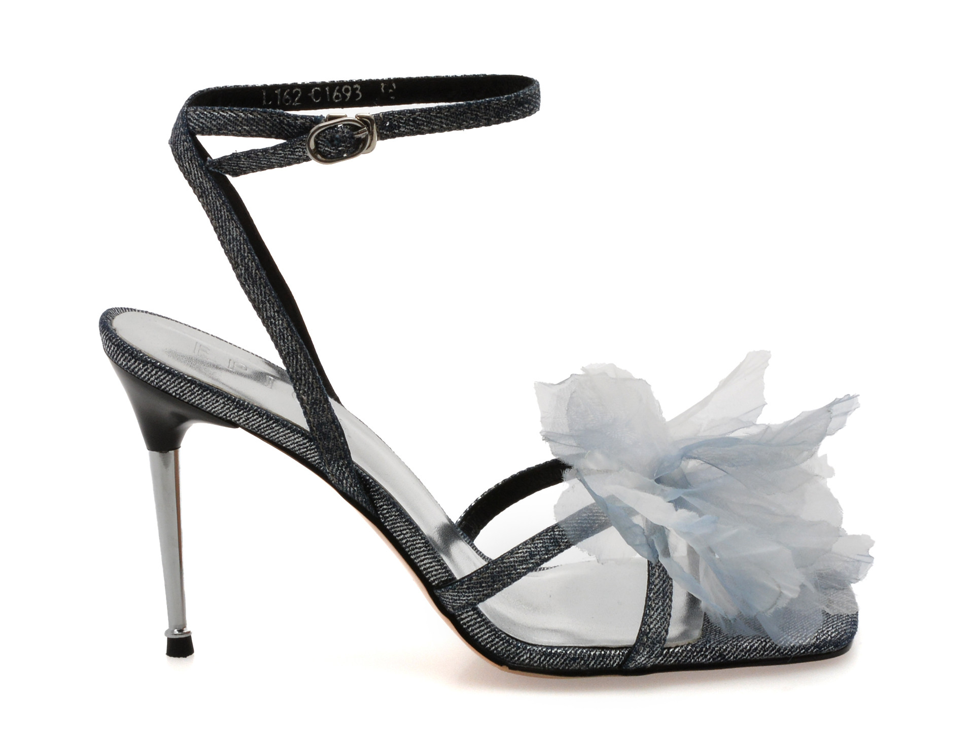 Sandale elegante EPICA albastre, L162, din material textil