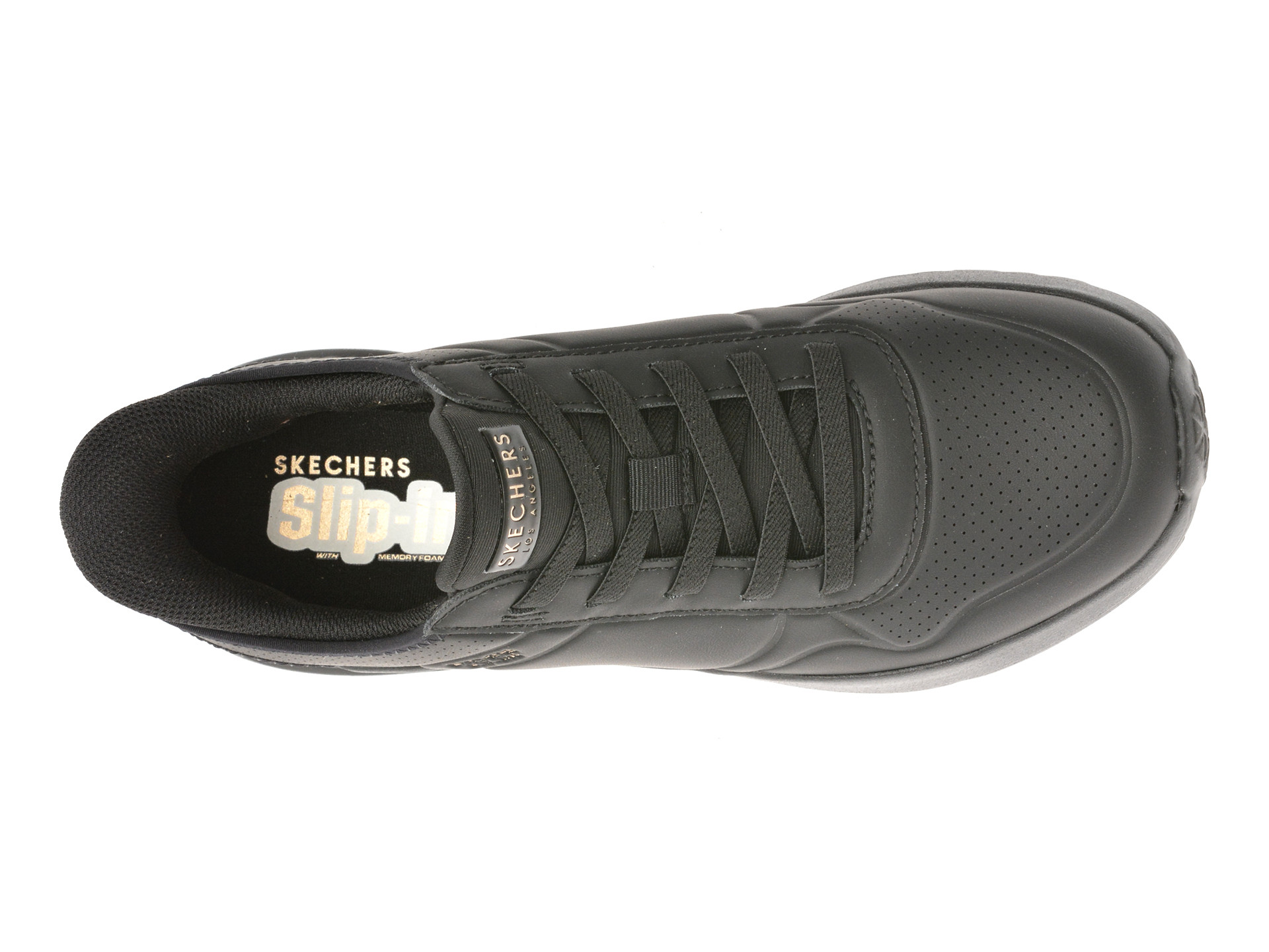 Pantofi sport SKECHERS negri, UNO LITE, din piele ecologica