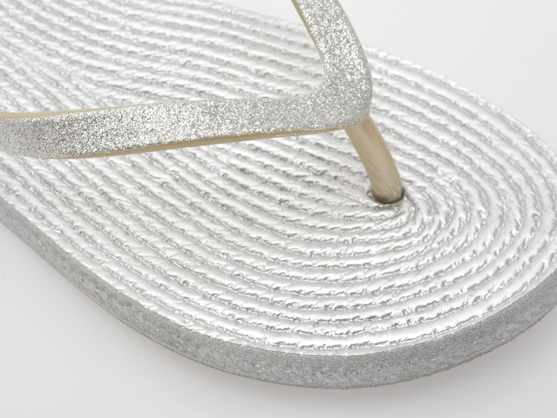 Papuci ALDO argintii, ALOOMBA 040, din piele ecologica