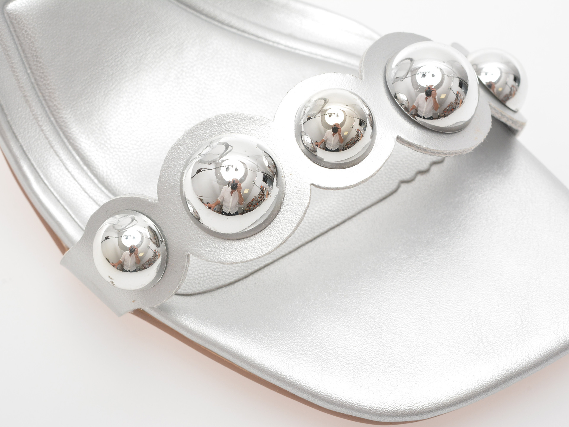 Sandale elegante EPICA argintii, 101601, din piele ecologica