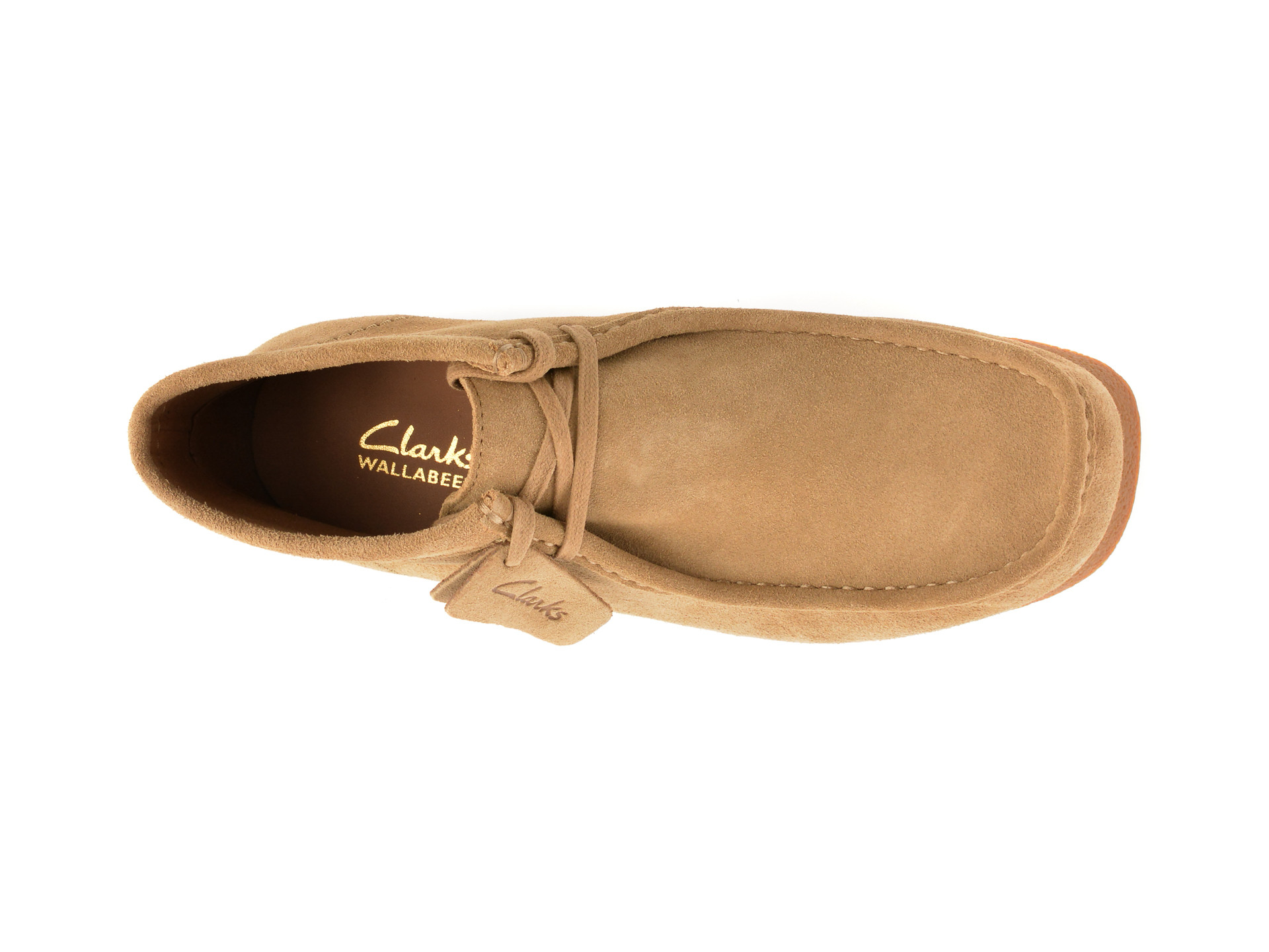 Ghete CLARKS gri, WALLABEE EVO BT, din piele intoarsa