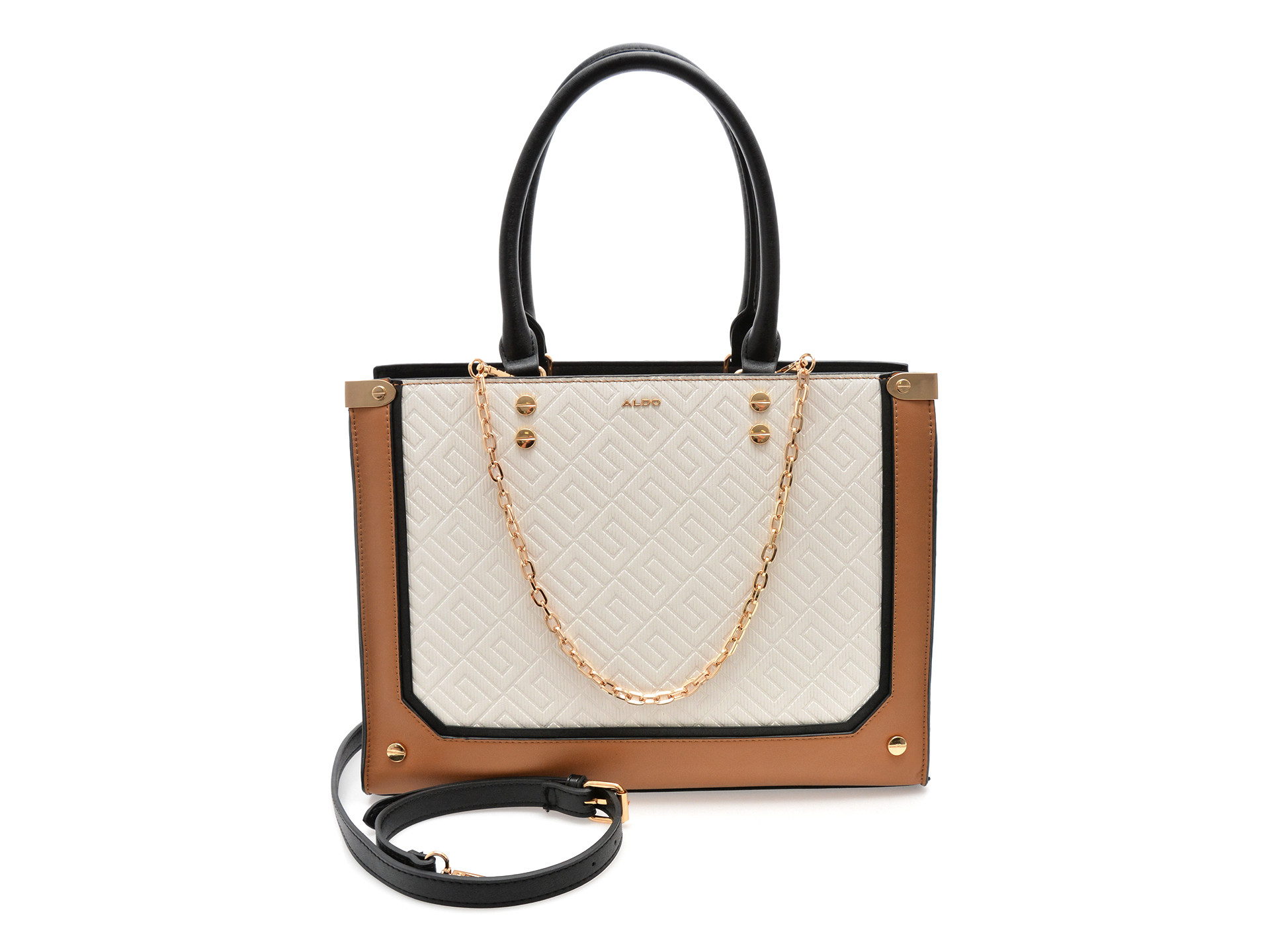 Geanta ALDO alba, CATYLA 270, din piele ecologica