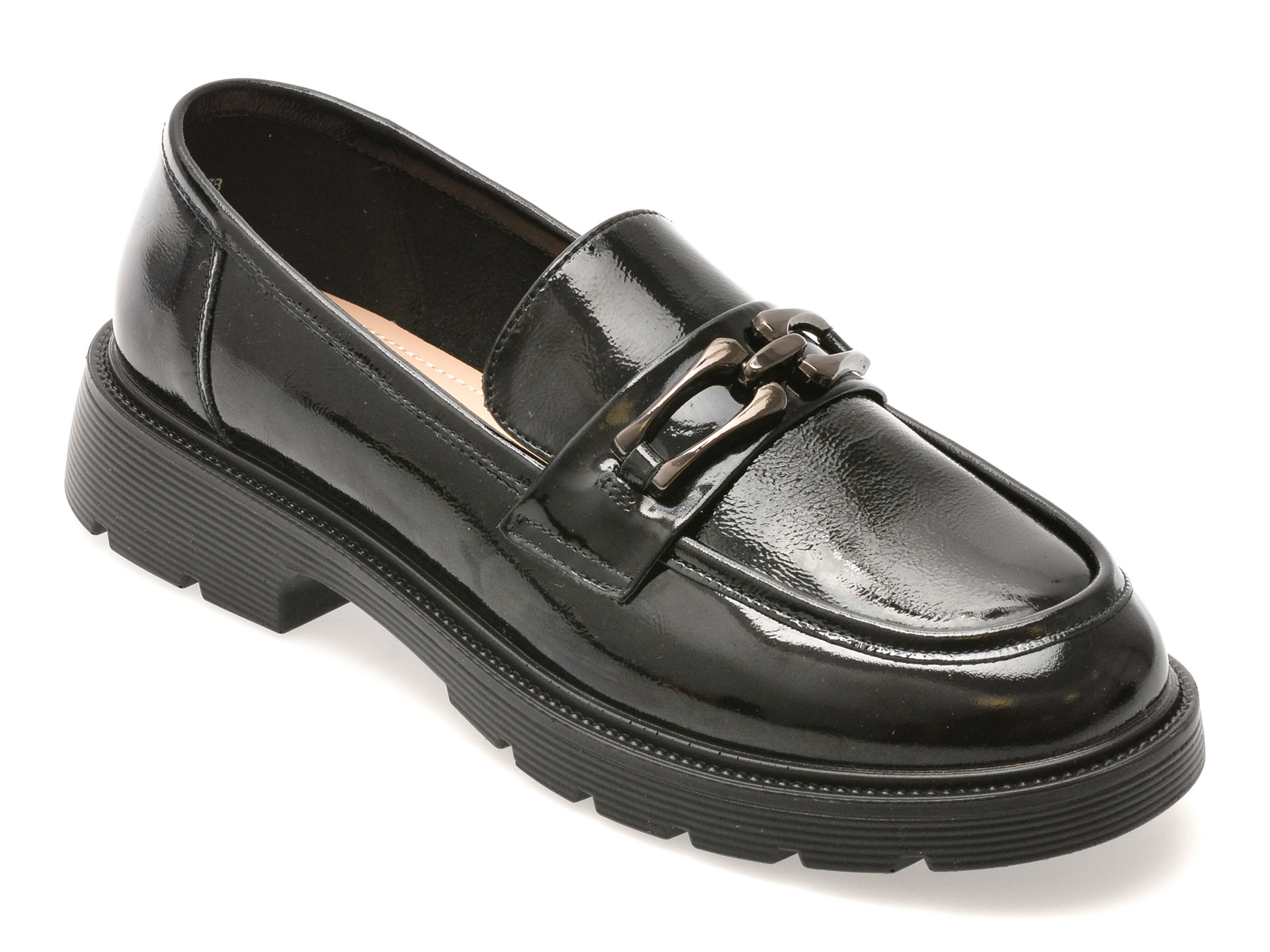 Mocasini EPICA negri, 950, din piele naturala lacuita