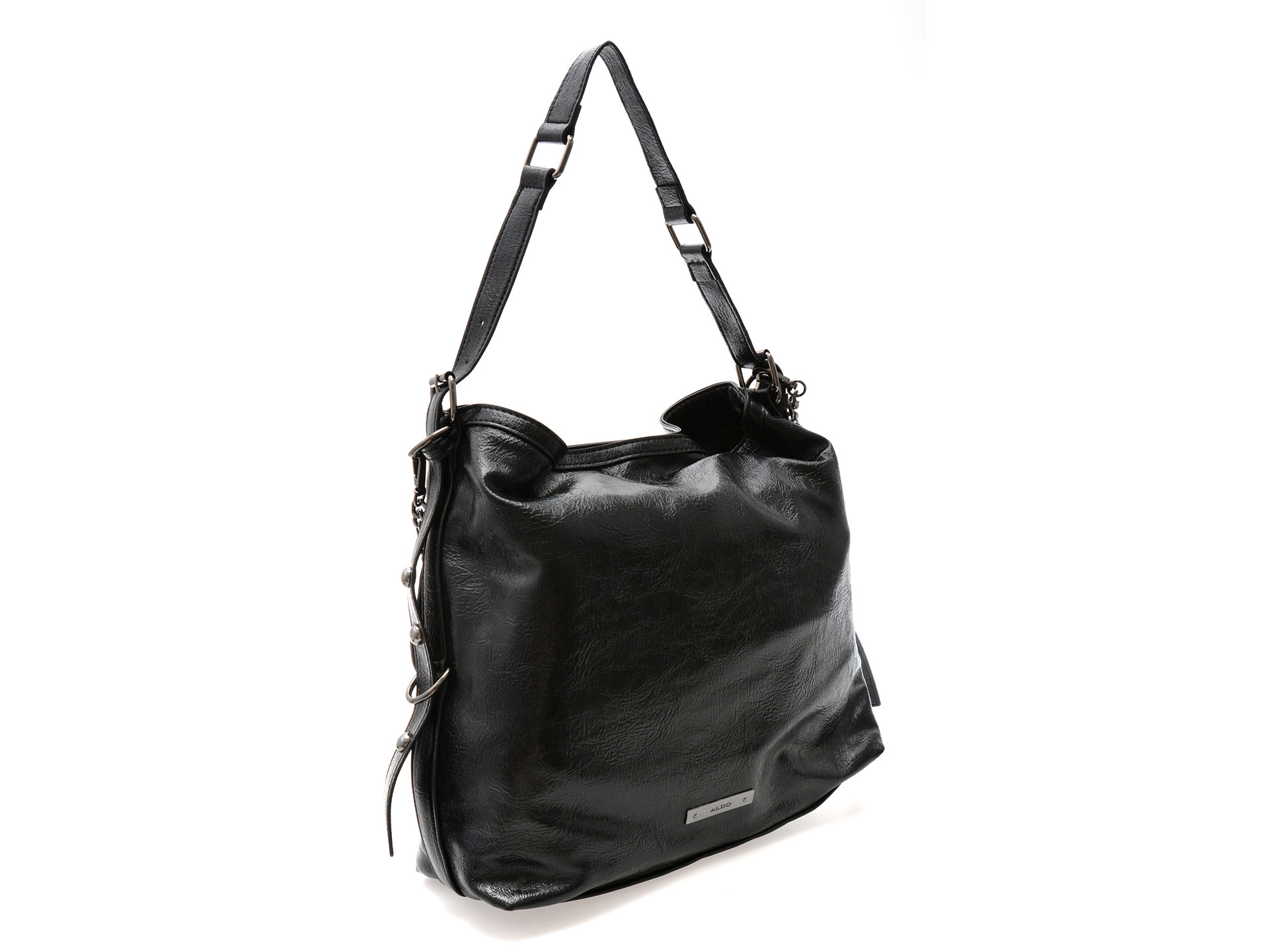 Geanta ALDO neagra, FARALIA 007, din piele ecologica