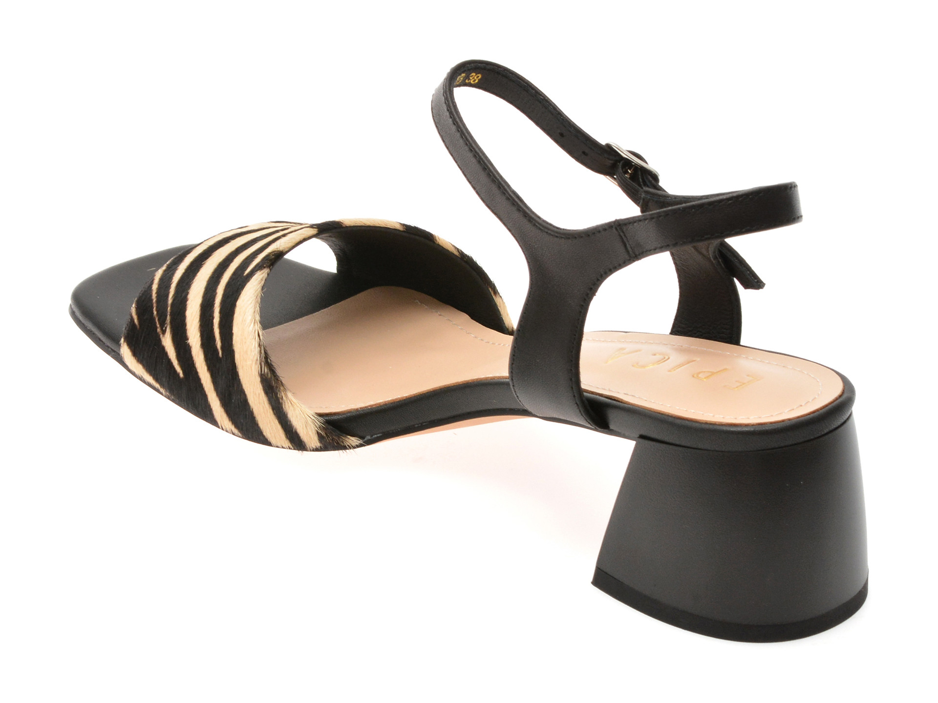 Sandale EPICA negre, 32083, din piele naturala