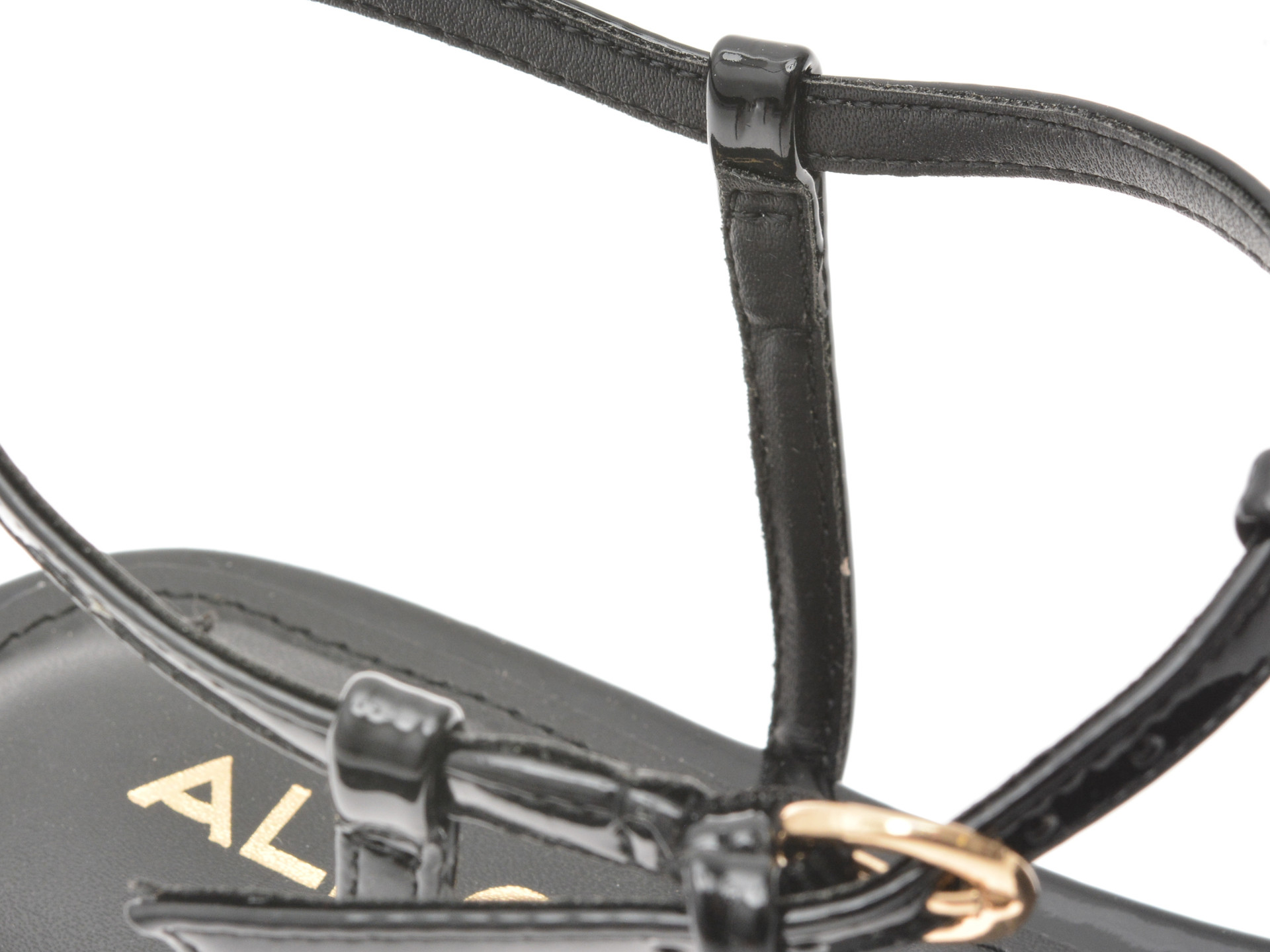 Sandale ALDO negre, LORENZA 001, din piele ecologica