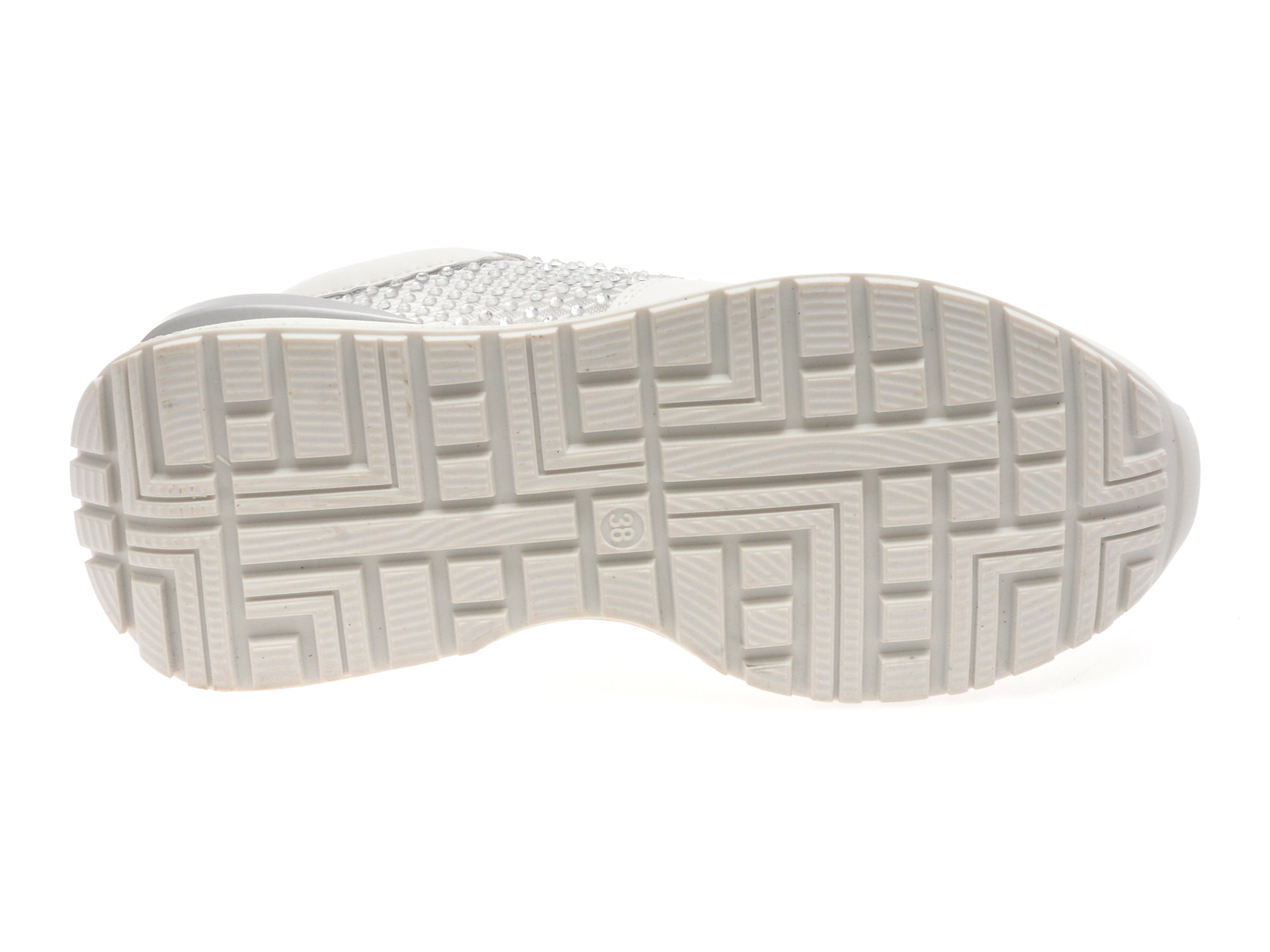 Pantofi sport EPICA albi, QS639, din material textil