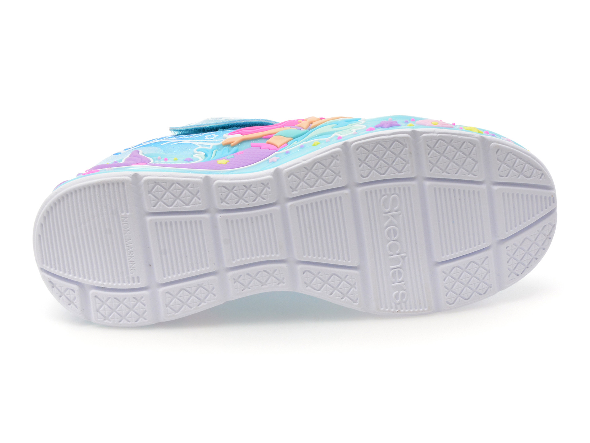 Pantofi sport SKECHERS albastri, MERMAID DREAMS, din material textil