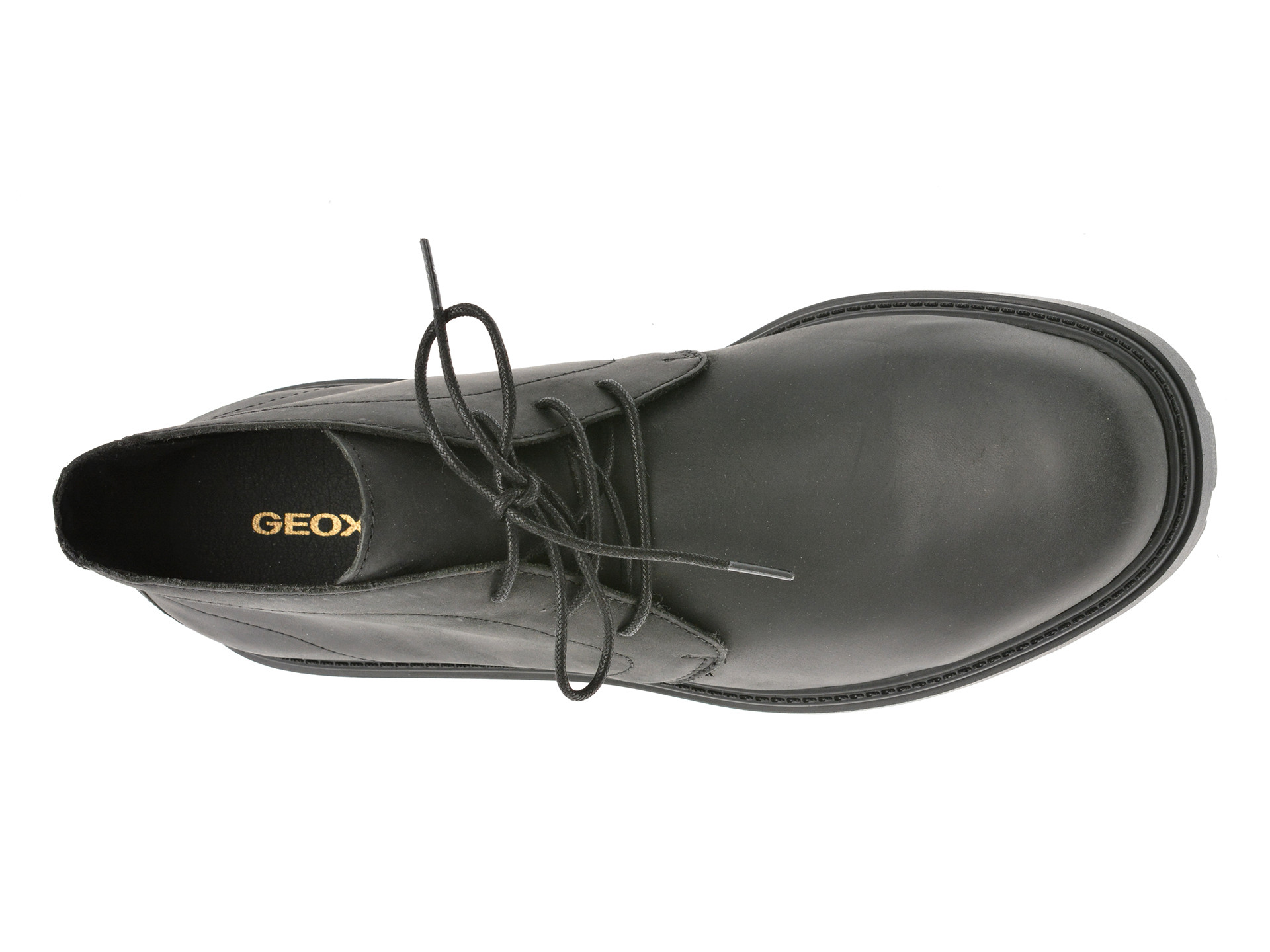 Ghete GEOX negre, U56FRA, din piele naturala