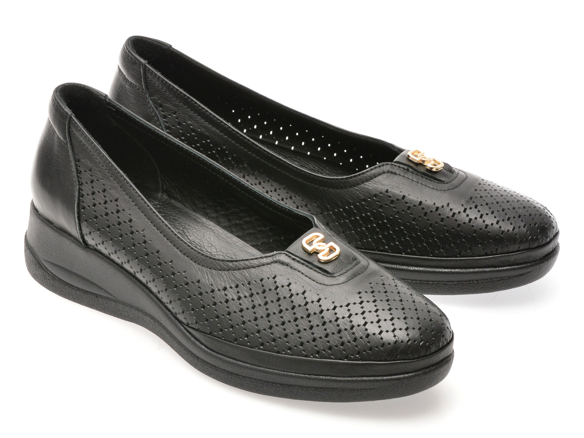 Pantofi IMAGE negri, 13400, din piele naturala