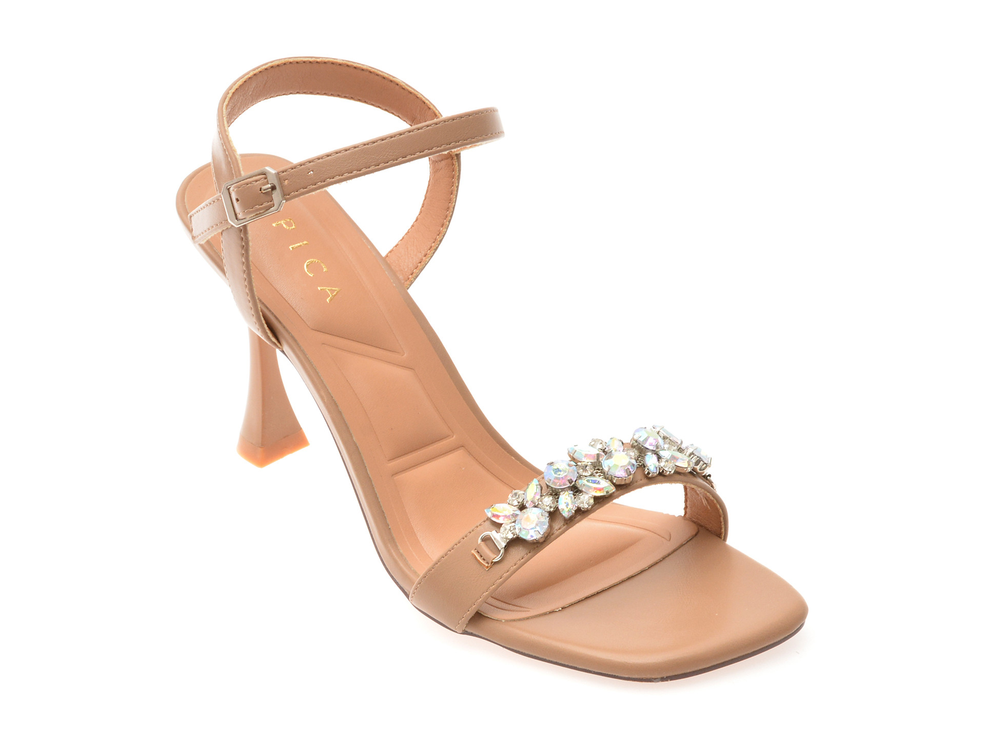 Sandale elegante EPICA maro, 82989, din piele ecologica