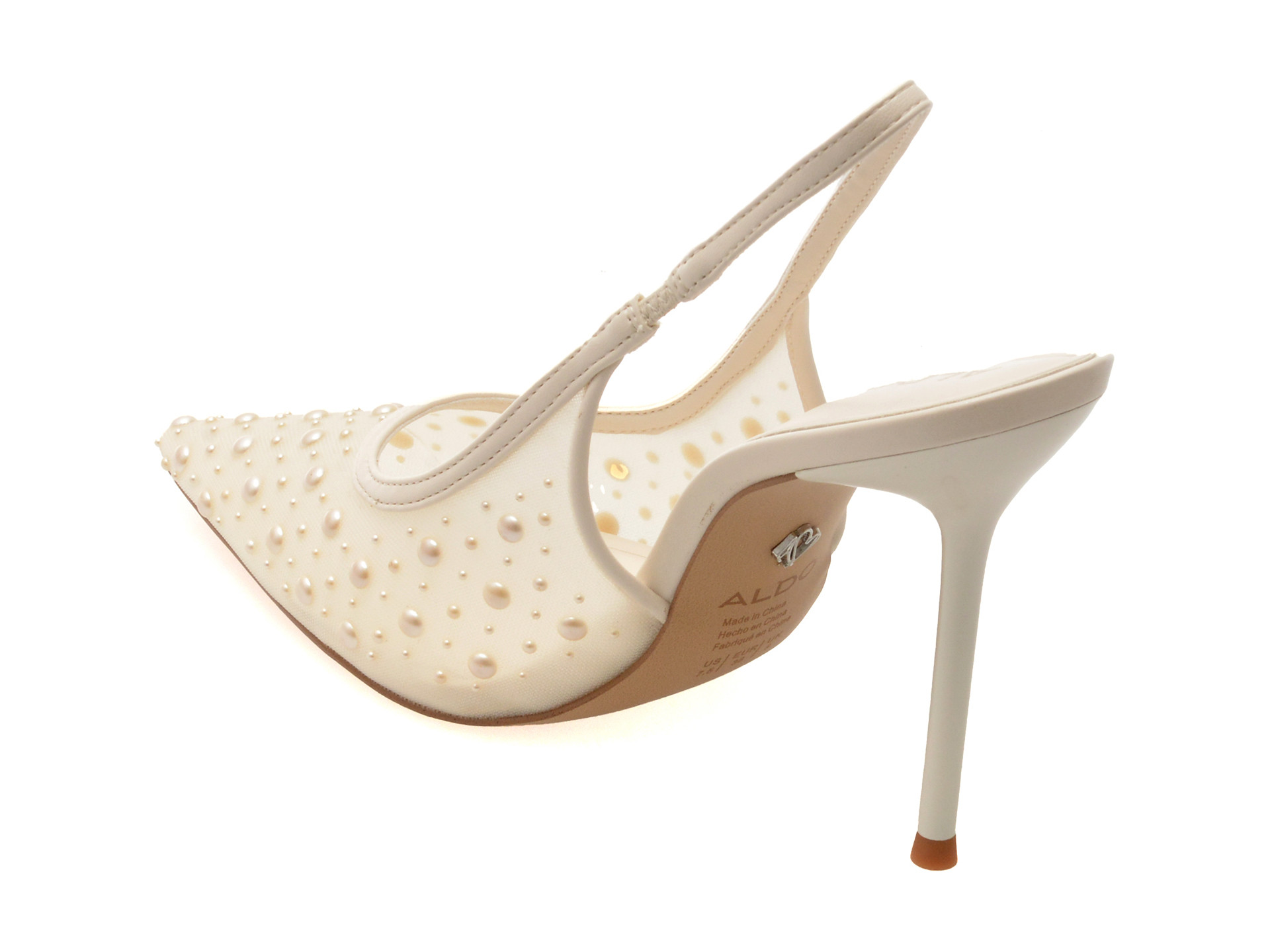 Pantofi eleganti ALDO albi, PEARLESCENT 110, din material textil
