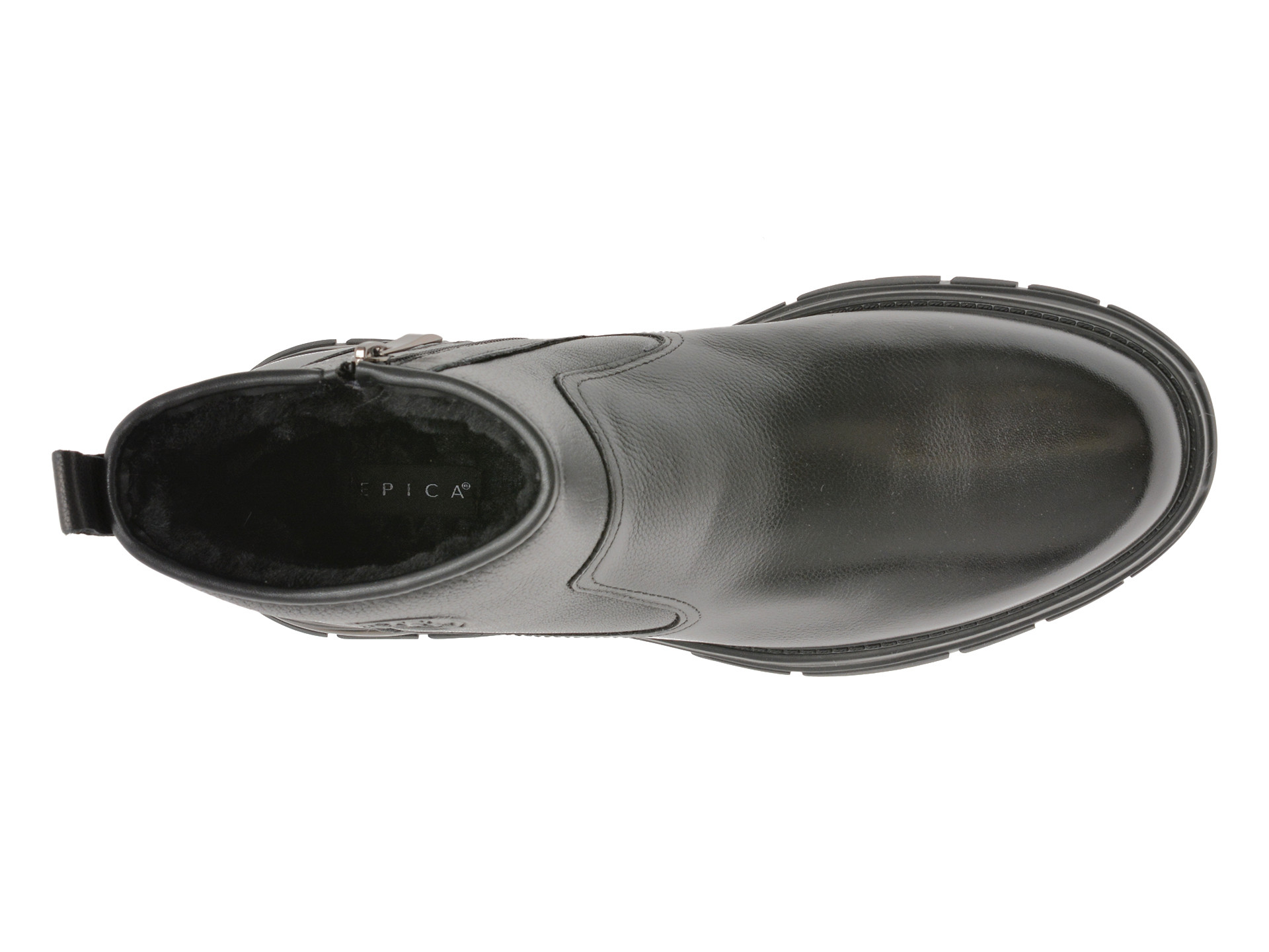 Ghete EPICA negre, 51915, din piele naturala
