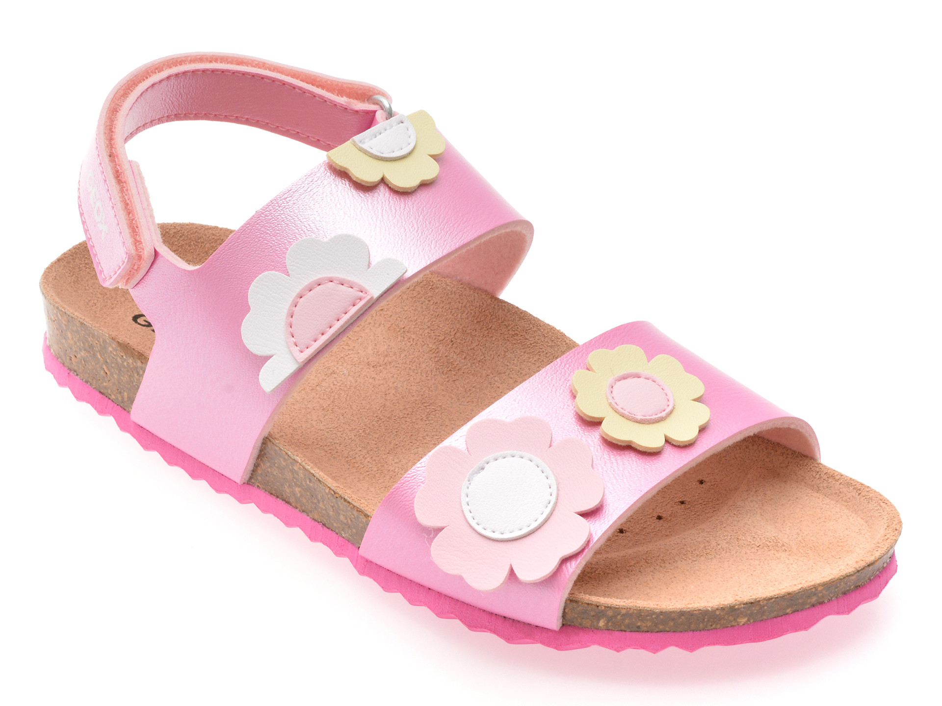 Sandale GEOX roz, J558MD, din piele ecologica