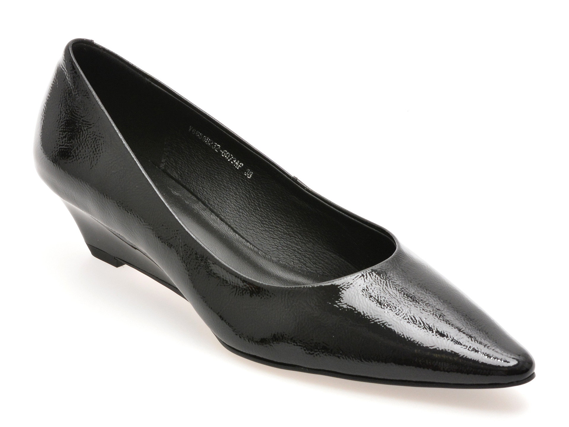 Pantofi EPICA negri, B232, din piele naturala lacuita