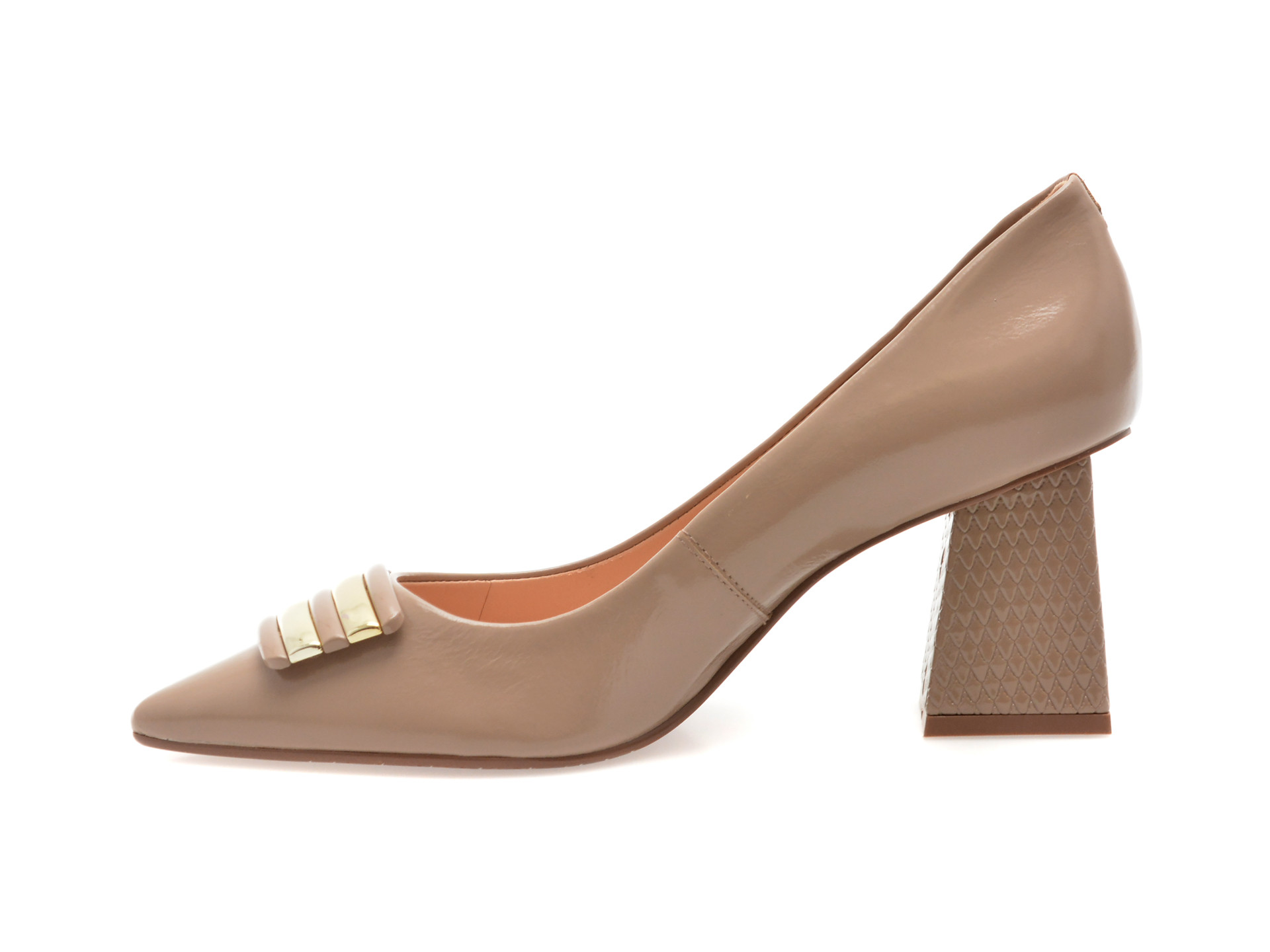 Pantofi EPICA gri, 1131665, din piele naturala lacuita