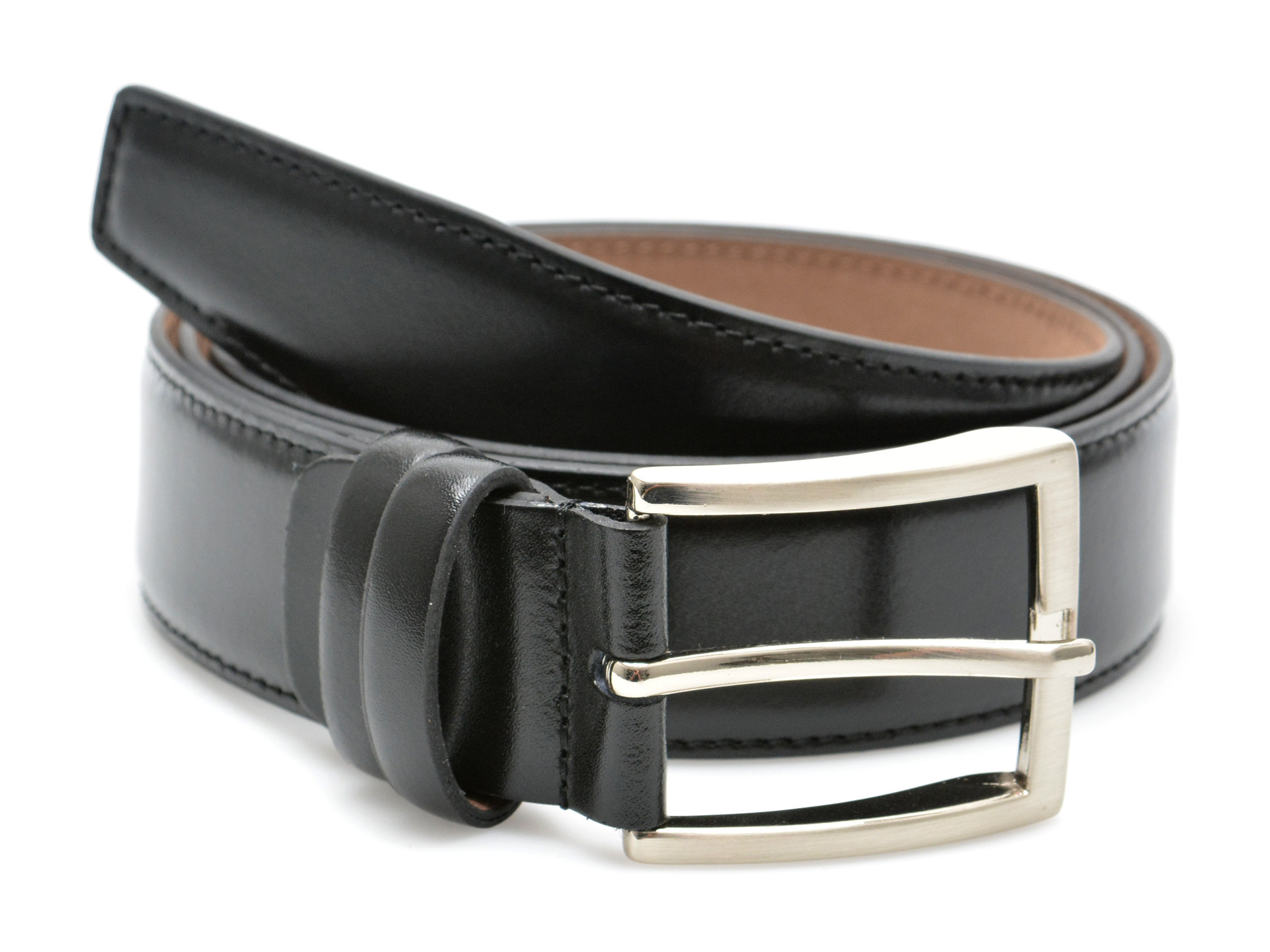 Curea LE COLONEL neagra, 16202, din piele naturala