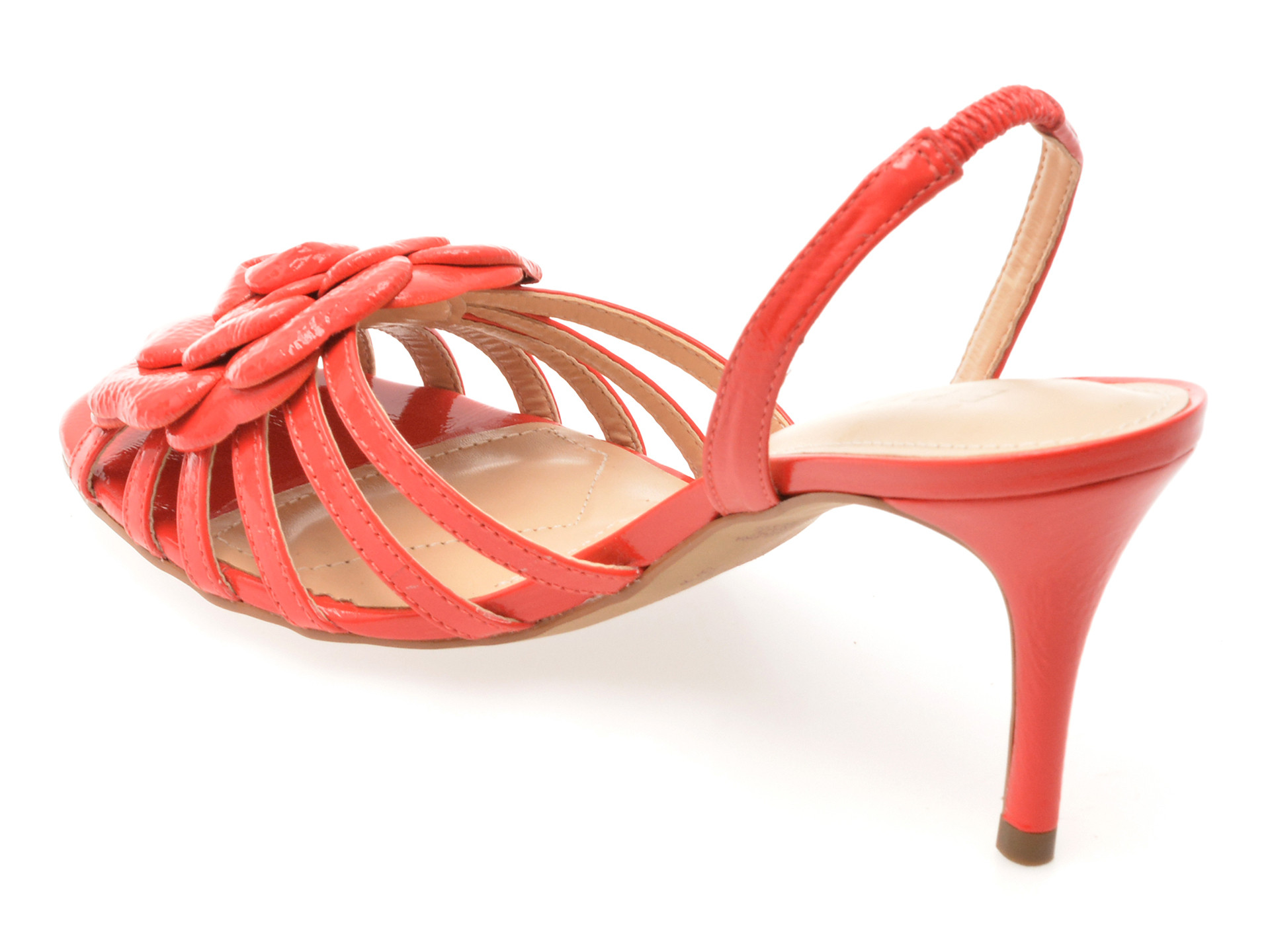 Sandale elegante EPICA rosii, 2538002, din piele naturala lacuita