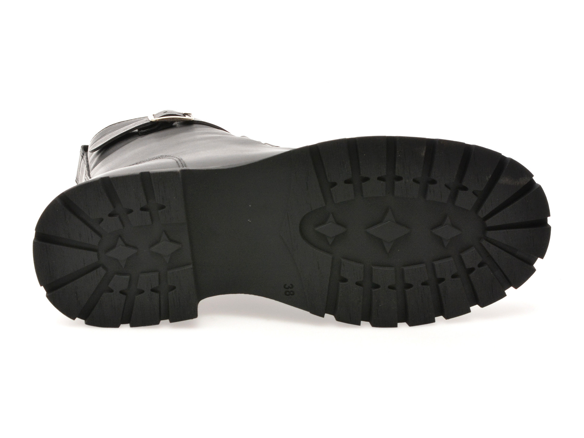 Ghete IMAGE negre, 208303, din piele naturala