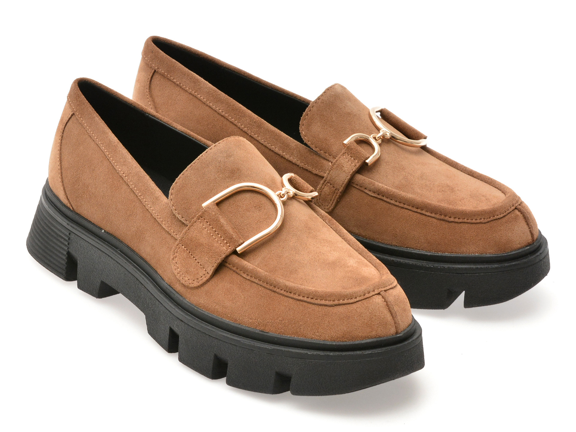 Mocasini GEOX maro, D46UAH, din piele intoarsa