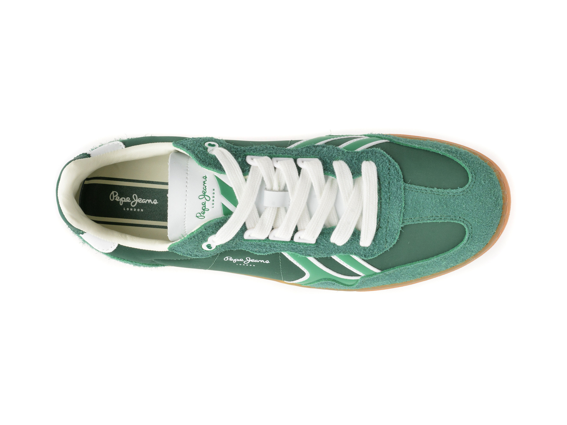 Pantofi sport PEPE JEANS verzi, BALL FUN, din material textil