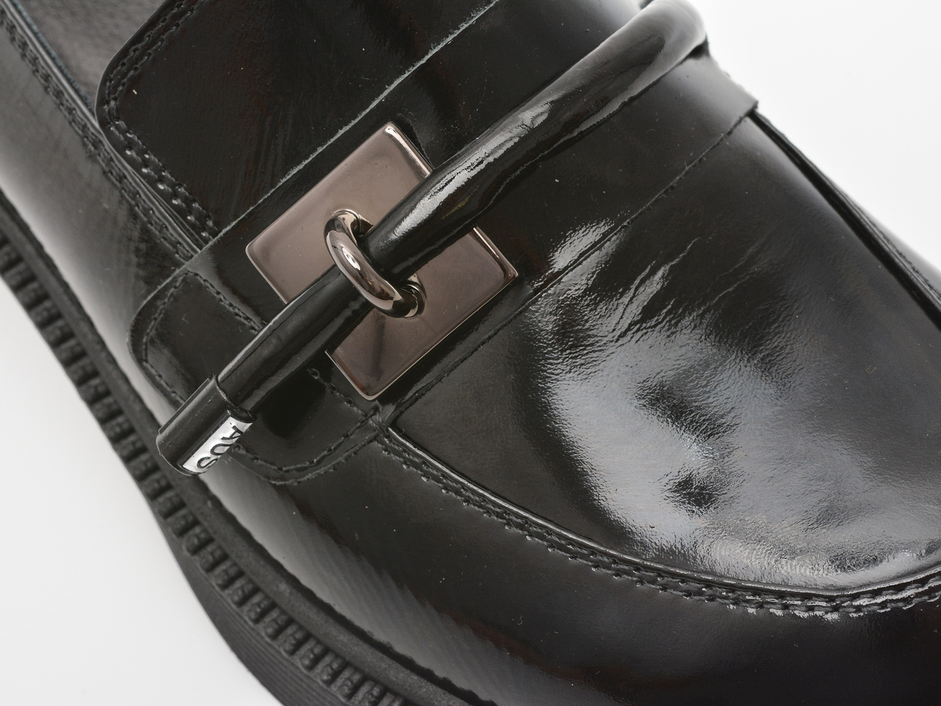 Mocasini EPICA negri, 3811400, din piele naturala lacuita