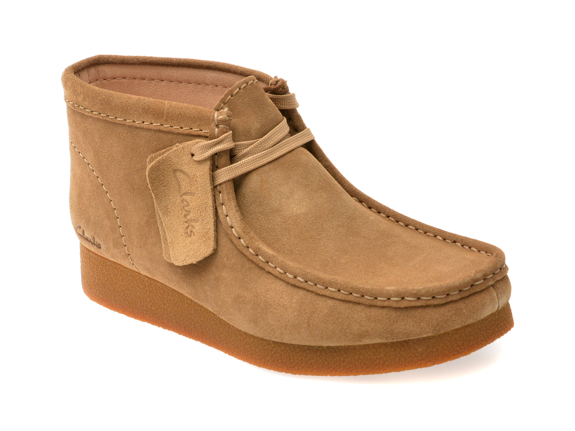 Ghete CLARKS maro, WALEVBT, din piele intoarsa