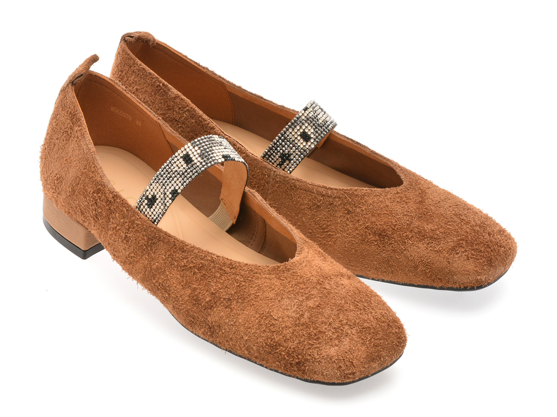 Balerini EPICA maro, 65070, din piele intoarsa