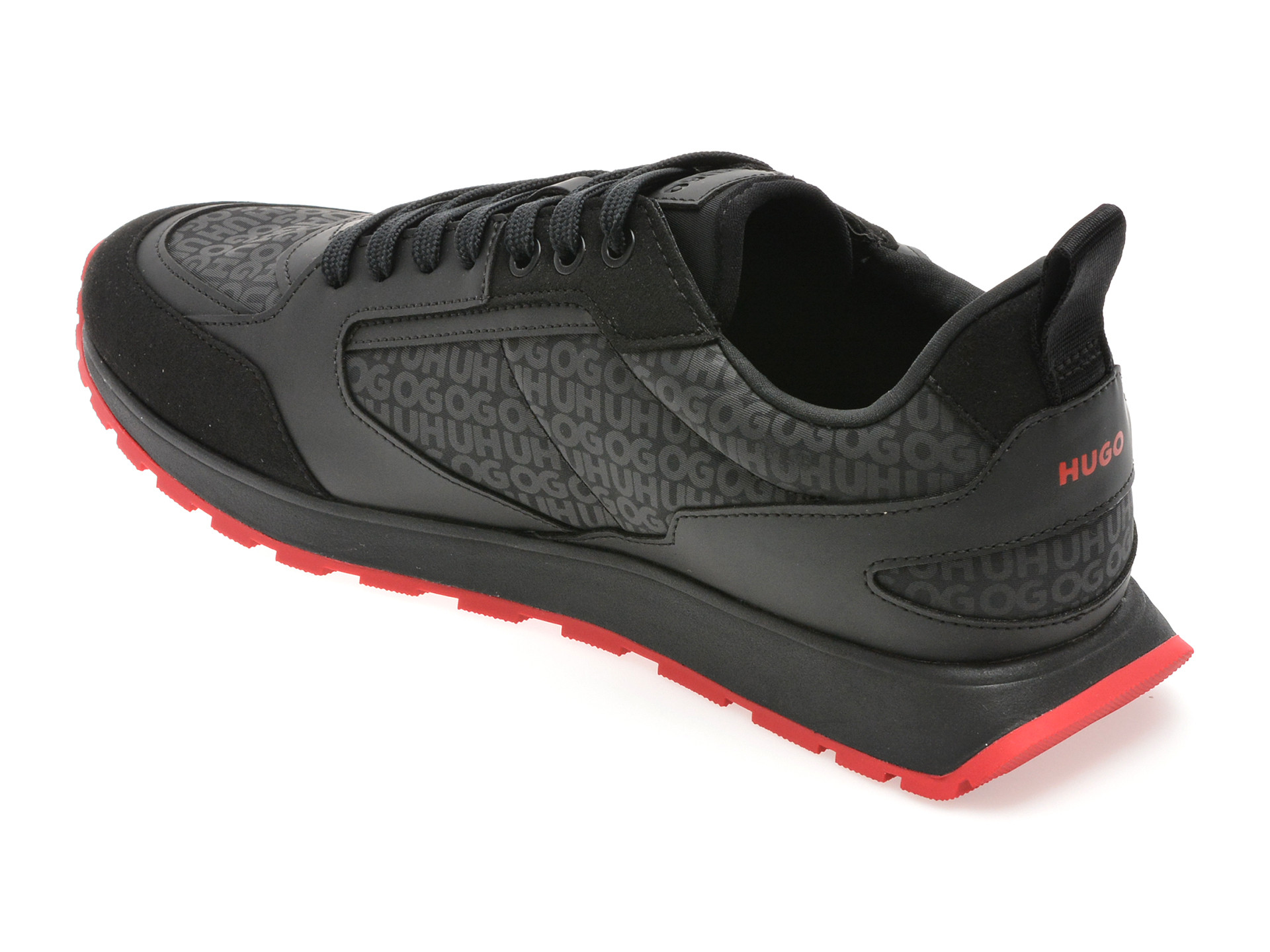 Pantofi sport HUGO negri, 6205, din material textil