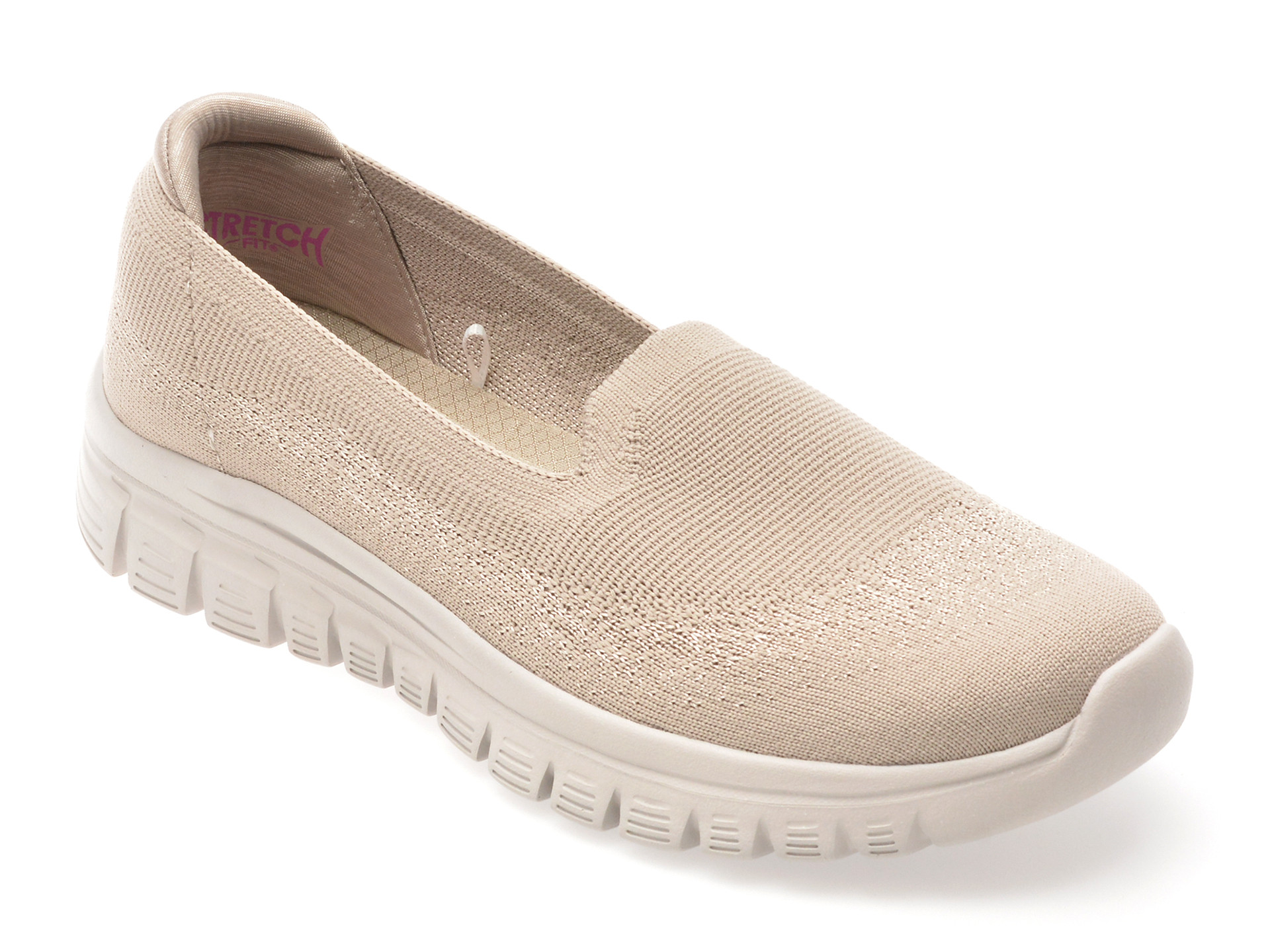 Pantofi sport SKECHERS gri, GRACEFUL, din material textil