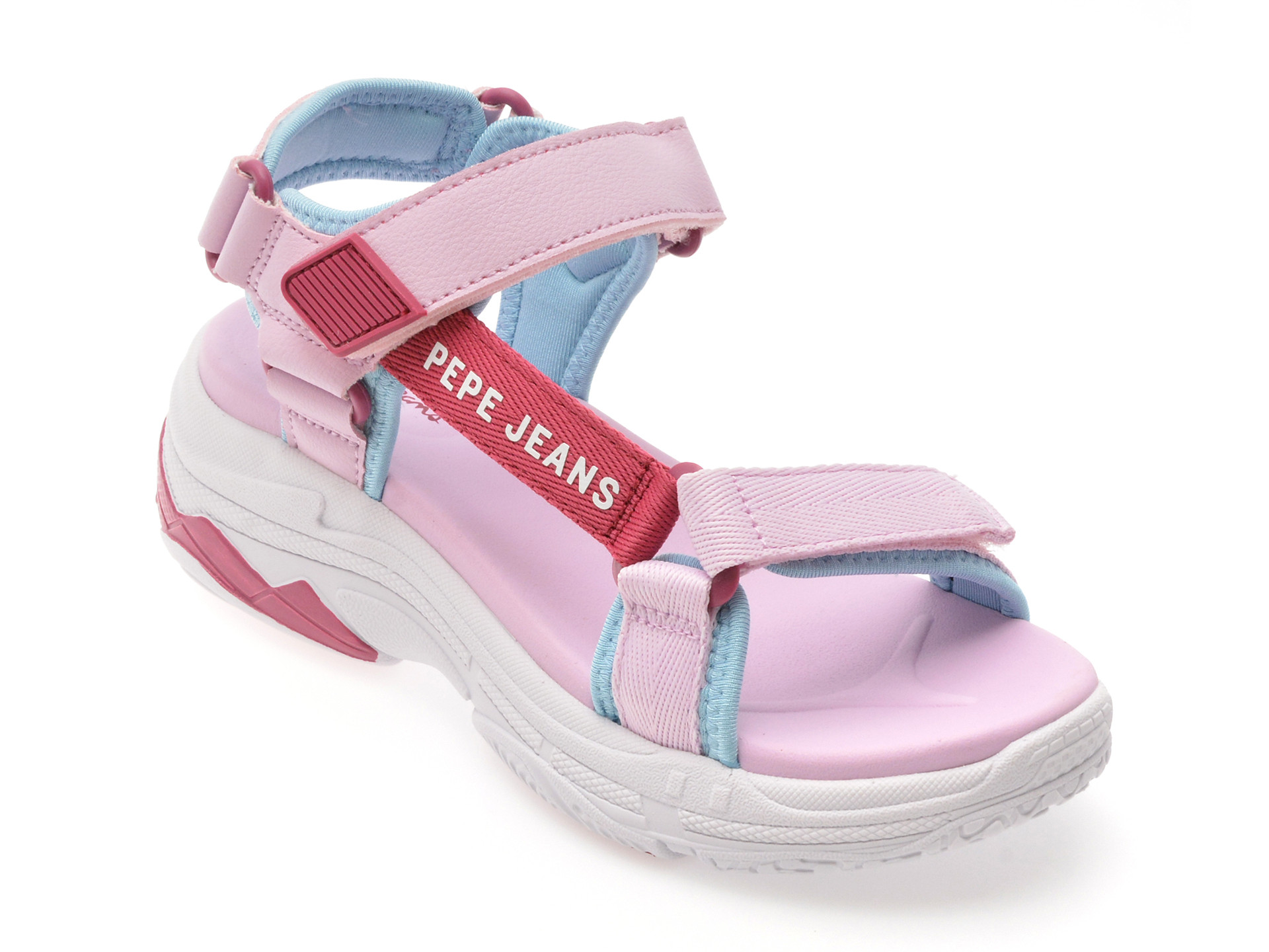 Sandale PEPE JEANS mov, MAVEL TOP G, din material textil