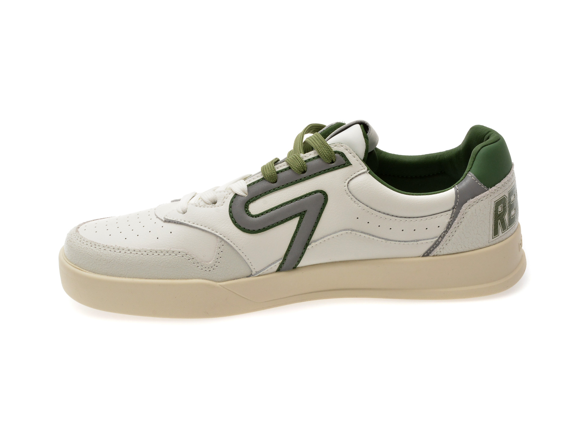 Pantofi sport REPLAY albi, MZ5N08L, din piele naturala