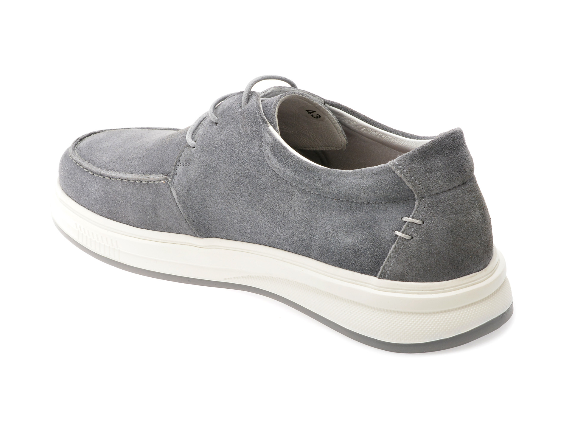 Pantofi OTTER gri, 3752, din piele intoarsa