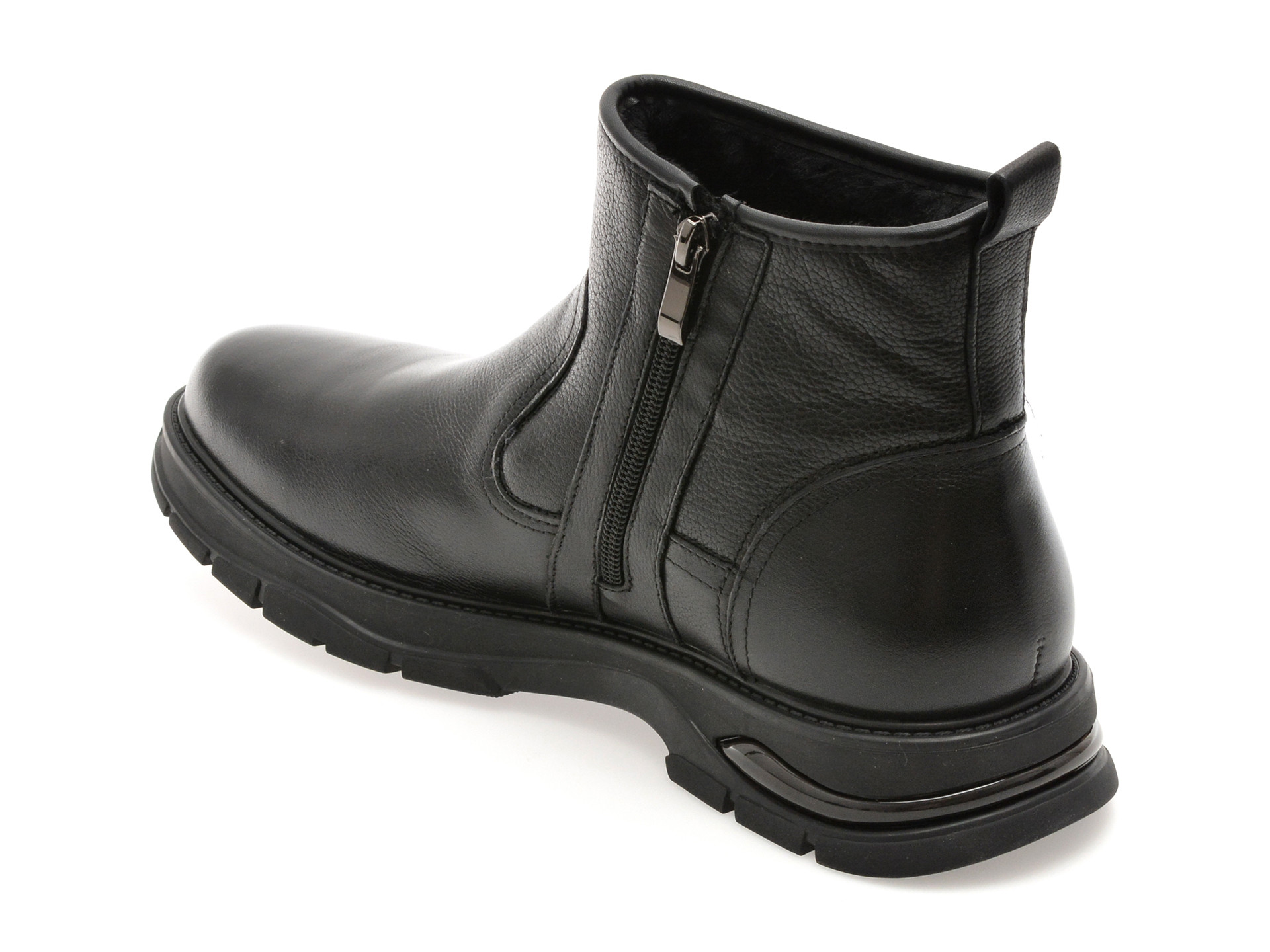 Ghete EPICA negre, 51915, din piele naturala