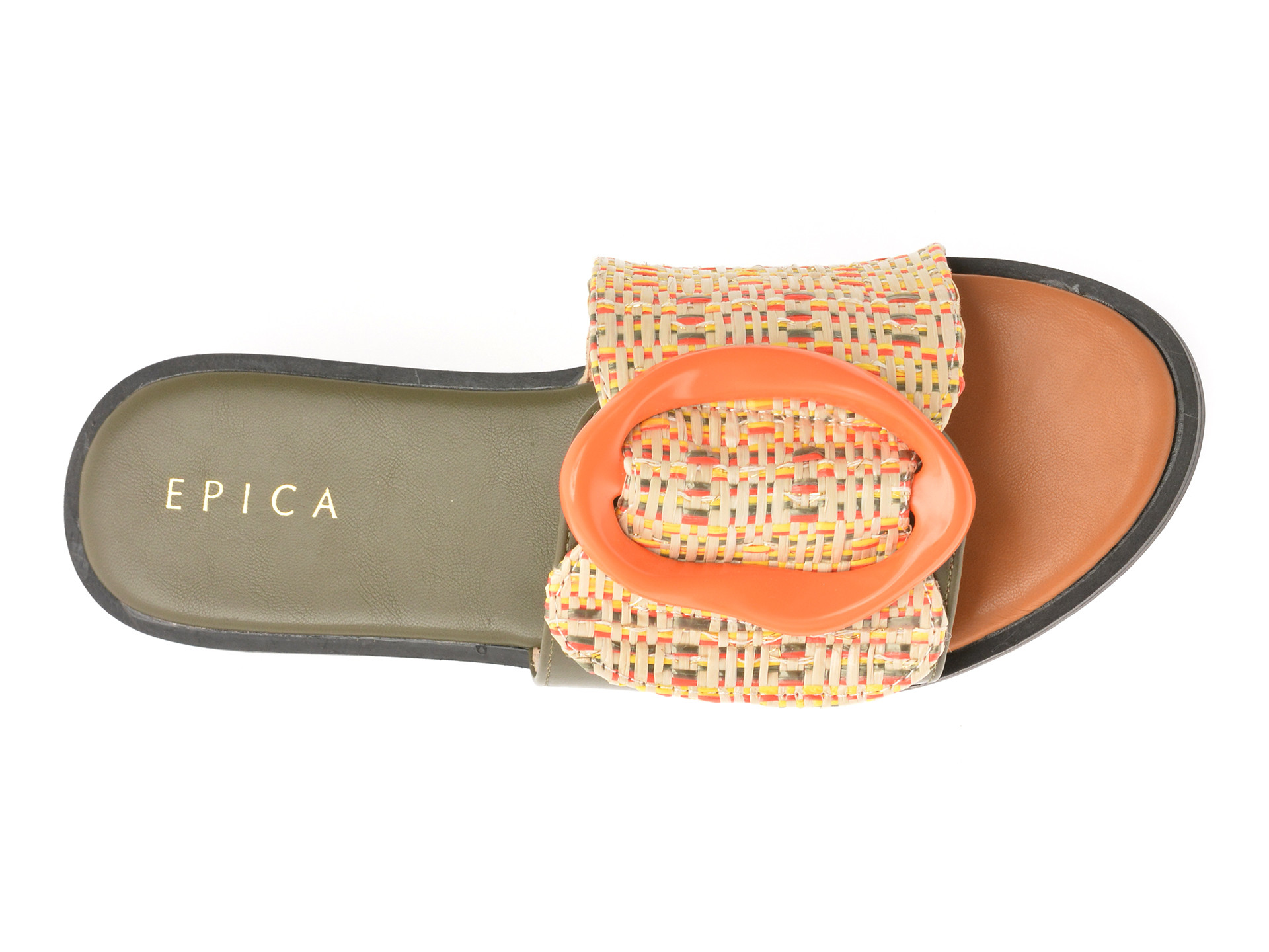 Papuci epica verzi 82913 din piele ecologica