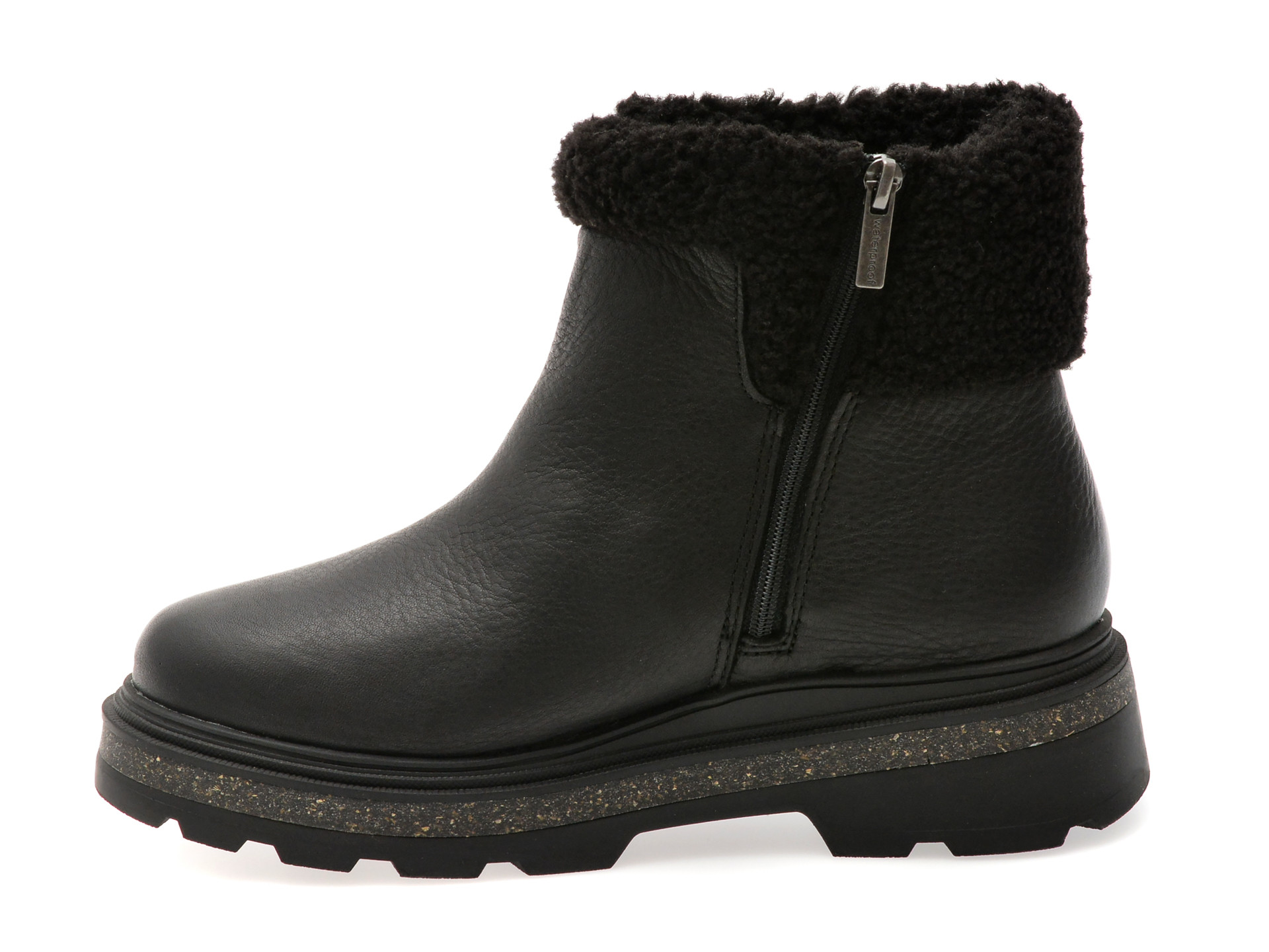 Ghete CLARKS negre,  HENCROFT MADI WP, din piele naturala
