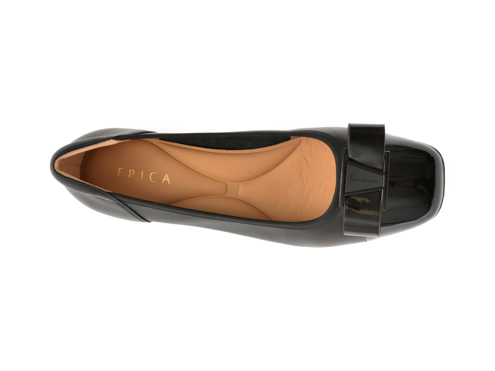 Balerini EPICA negri, 1D5570, din piele naturala