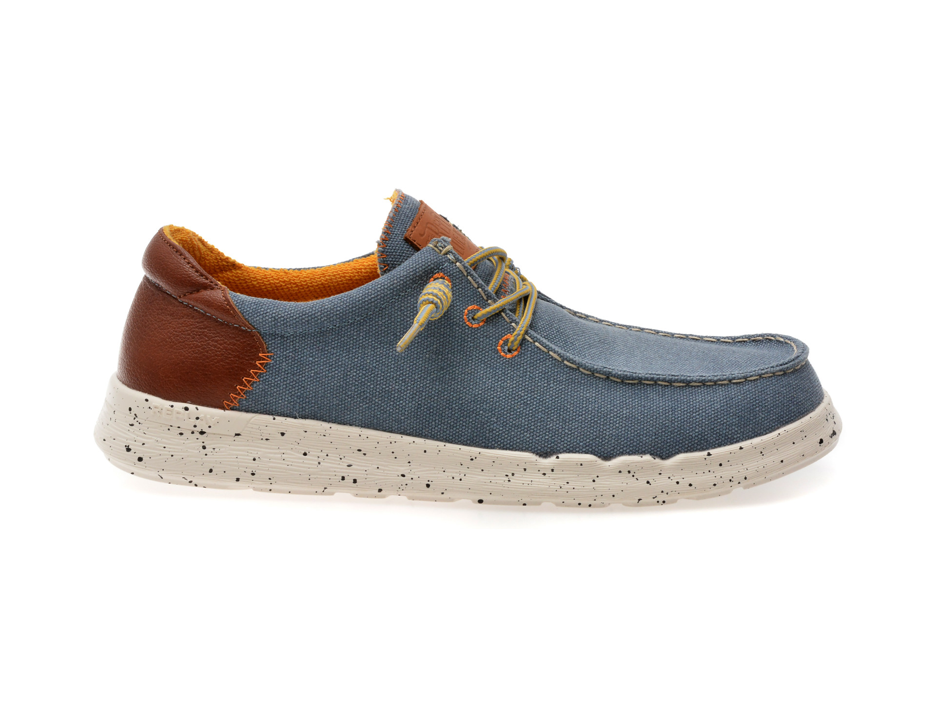 Mocasini REPLAY albastri, MM1201T, din material textil