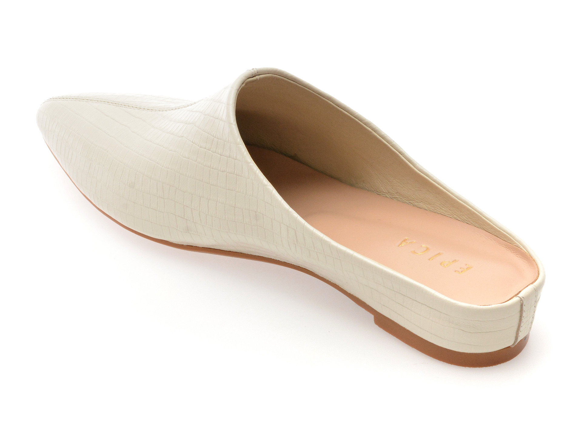 Papuci EPICA bej, DY2297, din piele naturala