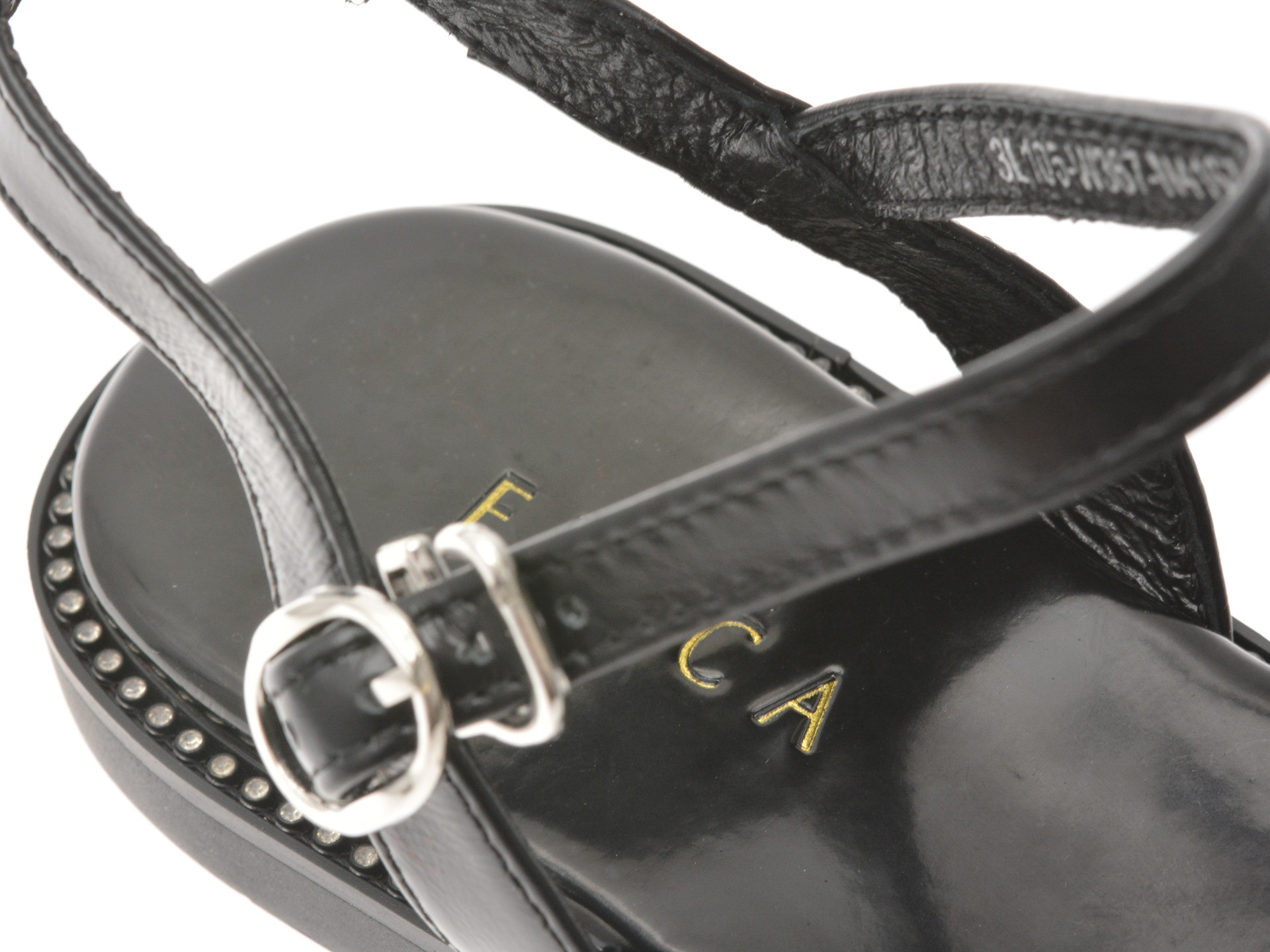 Sandale EPICA negre, 3L105, din piele naturala